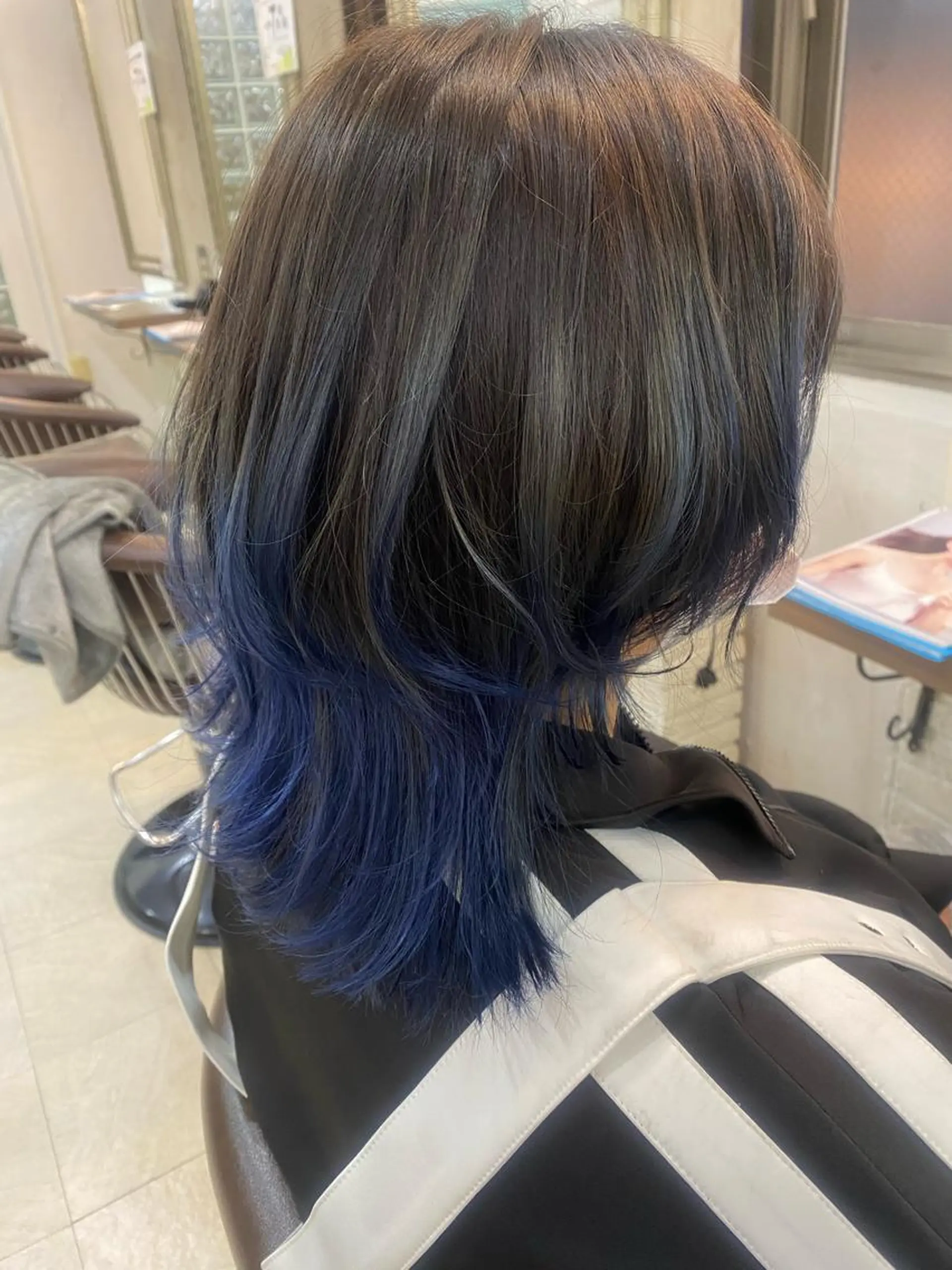 ミディアム カラー パーマ ヘアアレンジ 立川🤍韓国ヘア/ レイヤー🇰🇷🖤のヘアスタイル