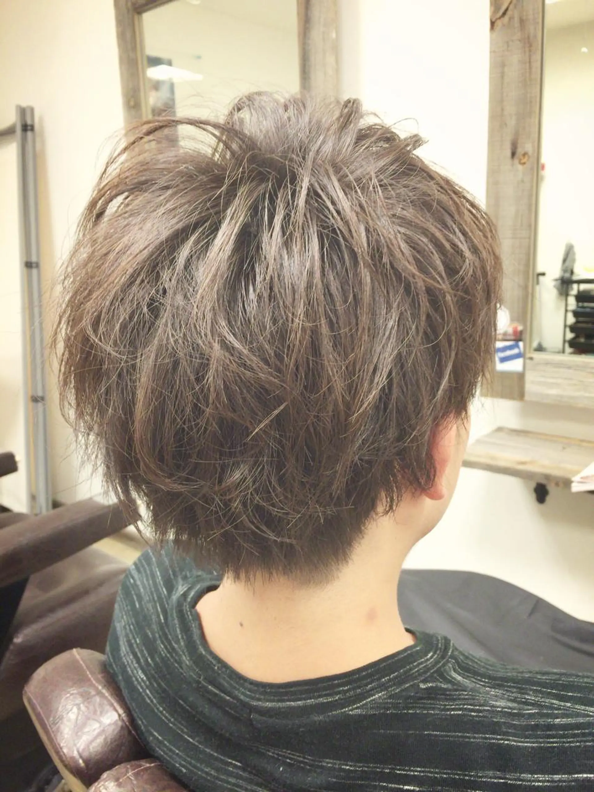 ショート カラー メンズ アッシュ VOICE MATSUのヘアスタイル