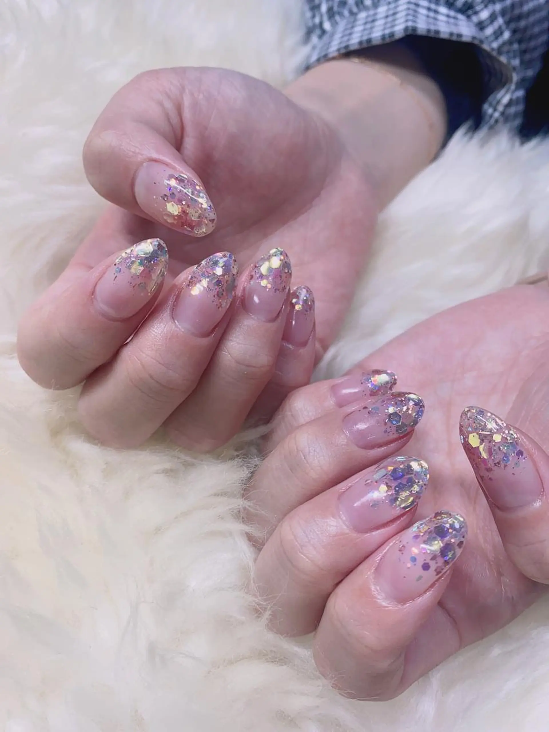 セミロング ハンドネイル ハンドケア 💜MIYA nail川崎店のネイルデザイン