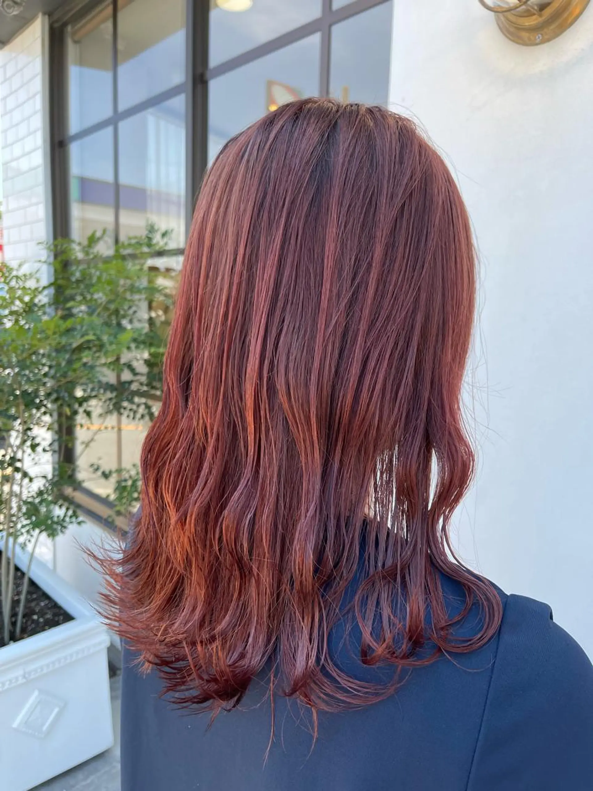 セミロング ピンクブラウン ヘアカラー トリートメント 由比藤理子 ブリーチカラー🌈のヘアスタイル