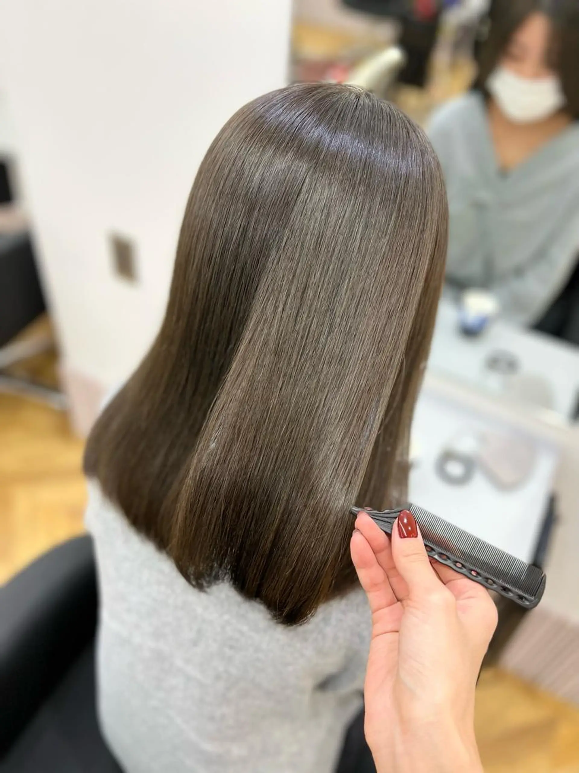 セミロング カラー ヘアアレンジ トリートメント カット ヘアカラー トリートメント ✨カチモリ✨レイヤー 韓国ヘア🇰🇷ゆいのヘアスタイル