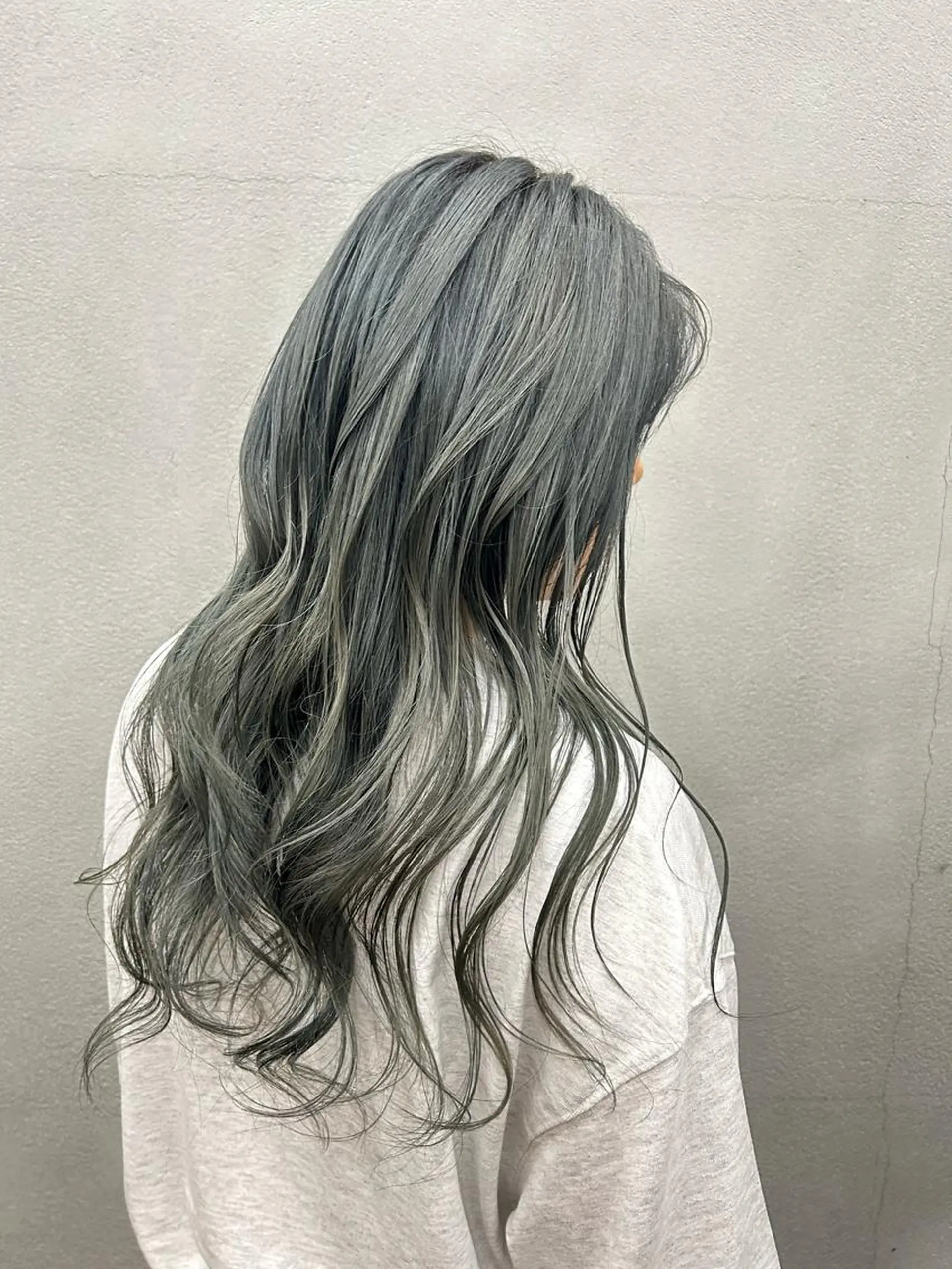 ロング カラー シルバー N/デザインカラー 🌿ナギのヘアスタイル