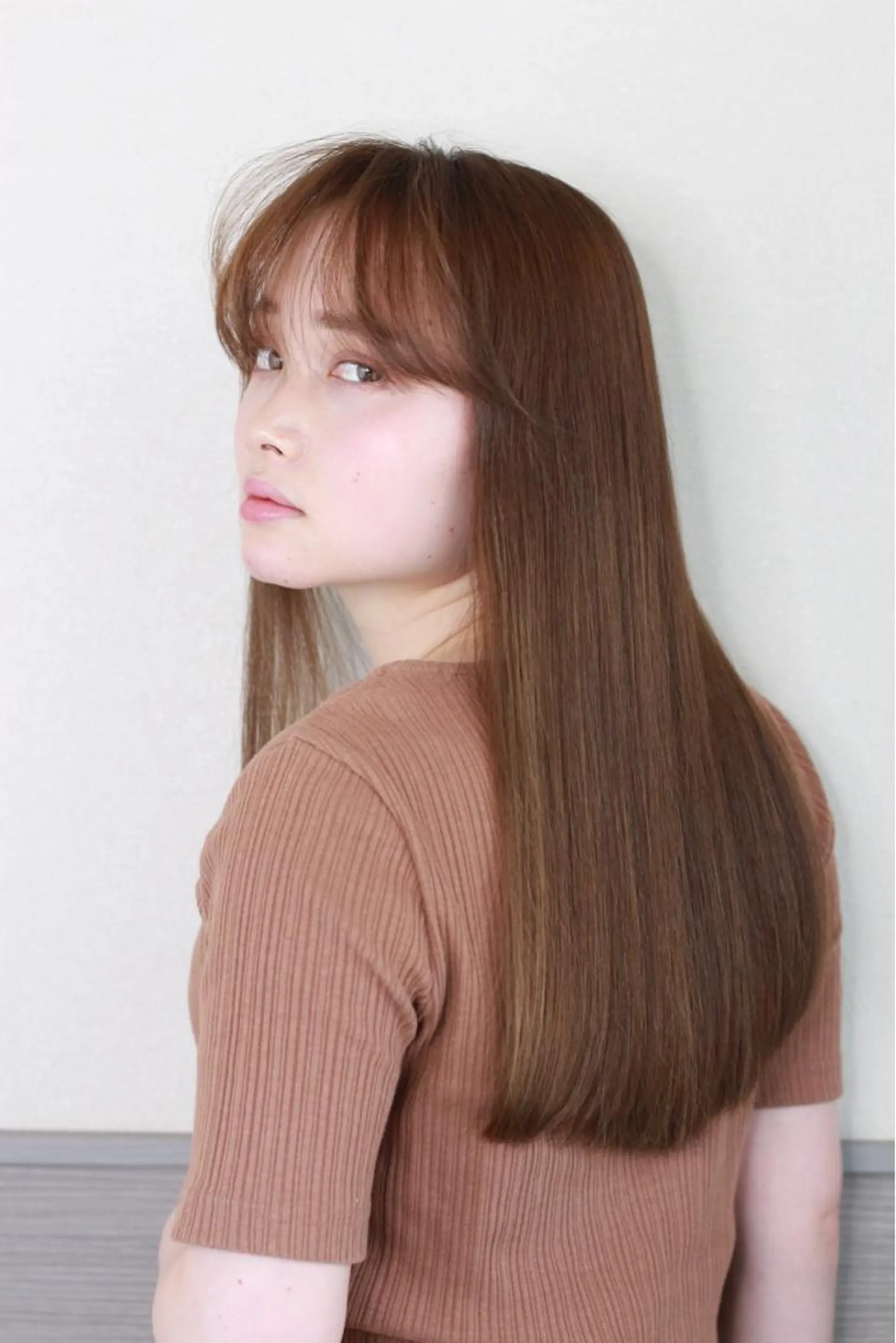 ロング カラー カット 縮毛矯正 💙美髪救世主💙 関華蓮のヘアスタイル