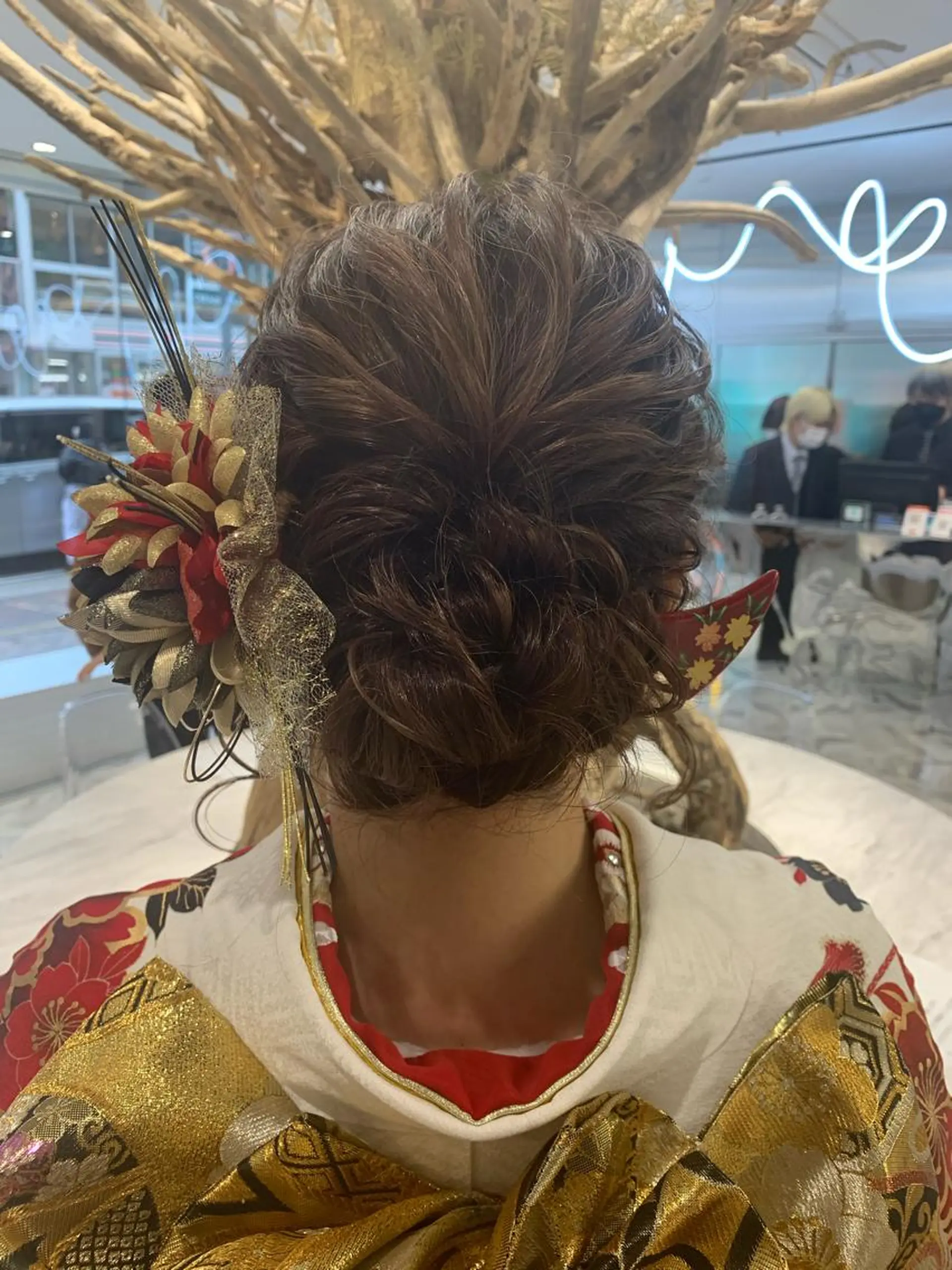 セミロング ヘアアレンジ 平野 優奈のヘアスタイル