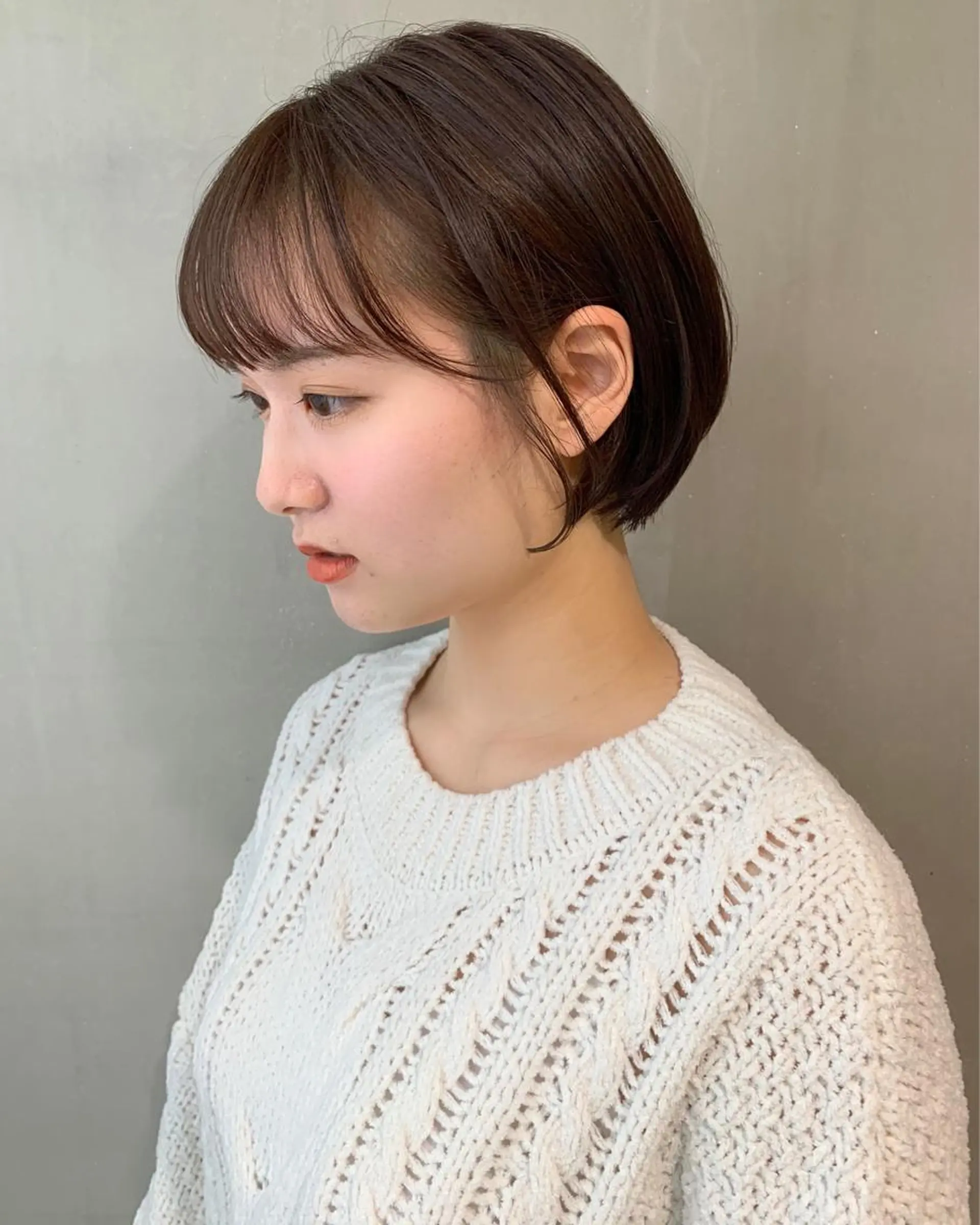 ショート カラー ショートボブ 丸みショート ボブ ショートヘア SALOWIN梅田茶屋町店所属・ウルフレイヤーカット /チヒロのヘアスタイル