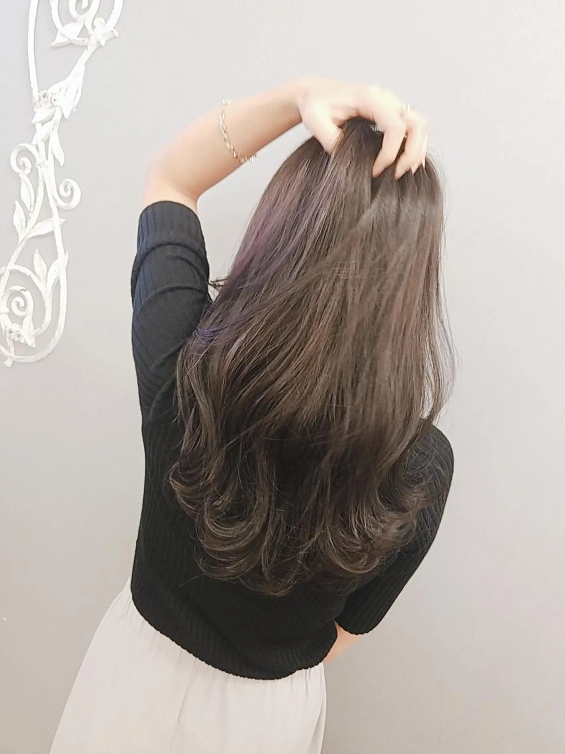 セミロング カラー カット トリートメント Queen's  gate昭和所属・藤原 亮太のヘアスタイル