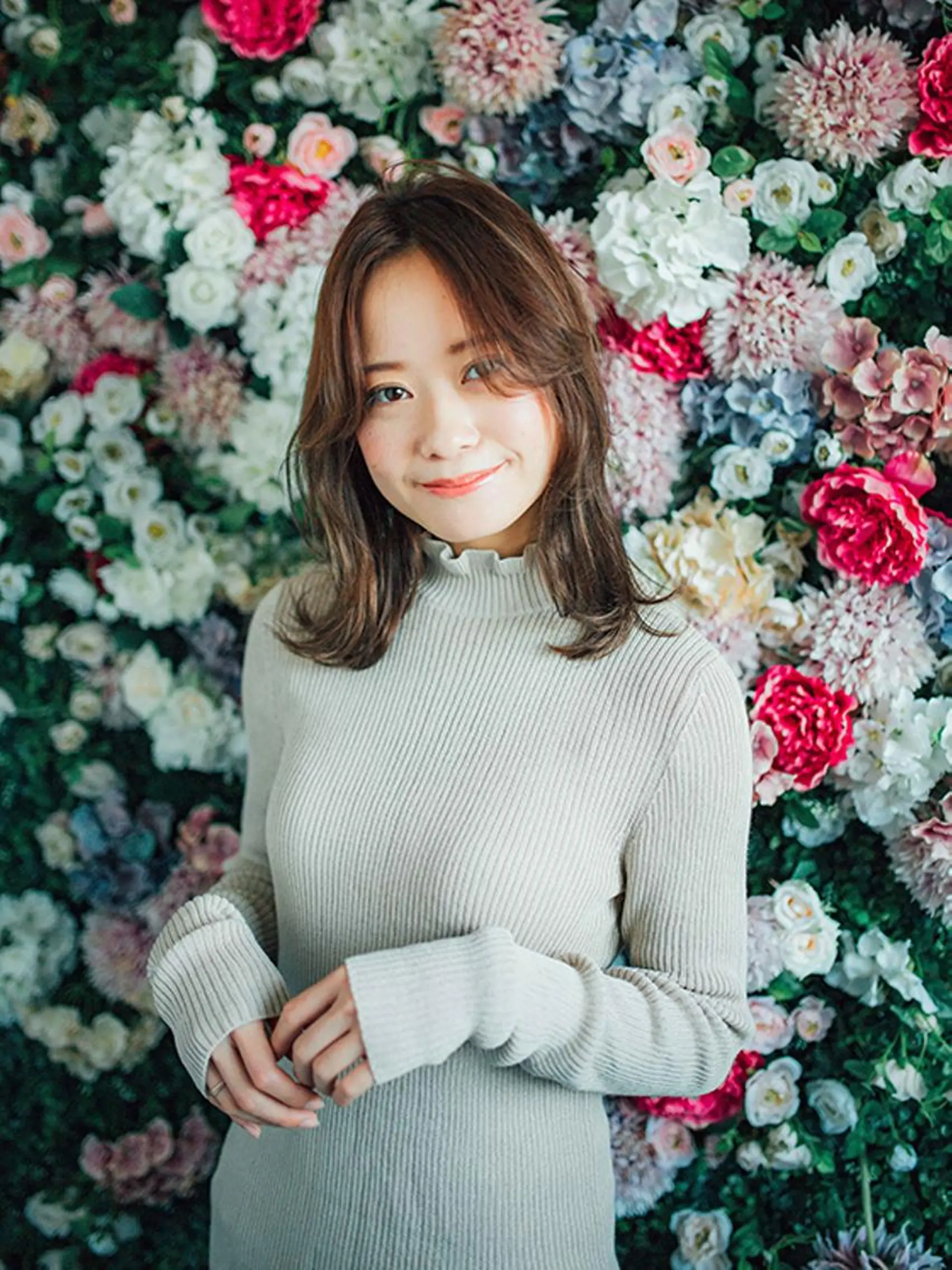 セミロング カラー パーマ 【公式】amble luxe池袋東口🩷のヘアスタイル