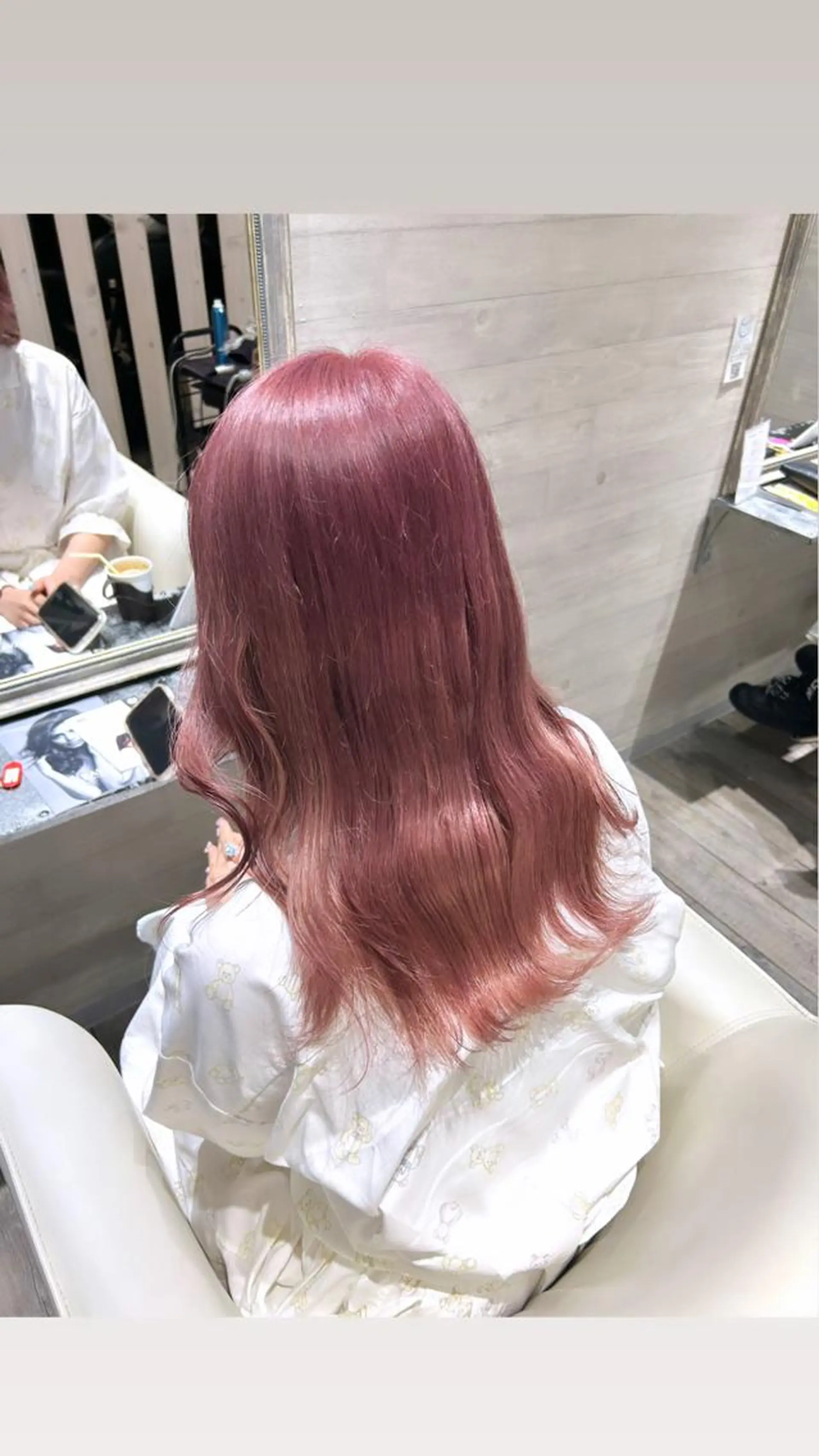 セミロング カラー ベージュカラー ピンクカラー ピンクベージュ ヘアカラー 🎀暖色/ ピンク🎀seinaのヘアスタイル