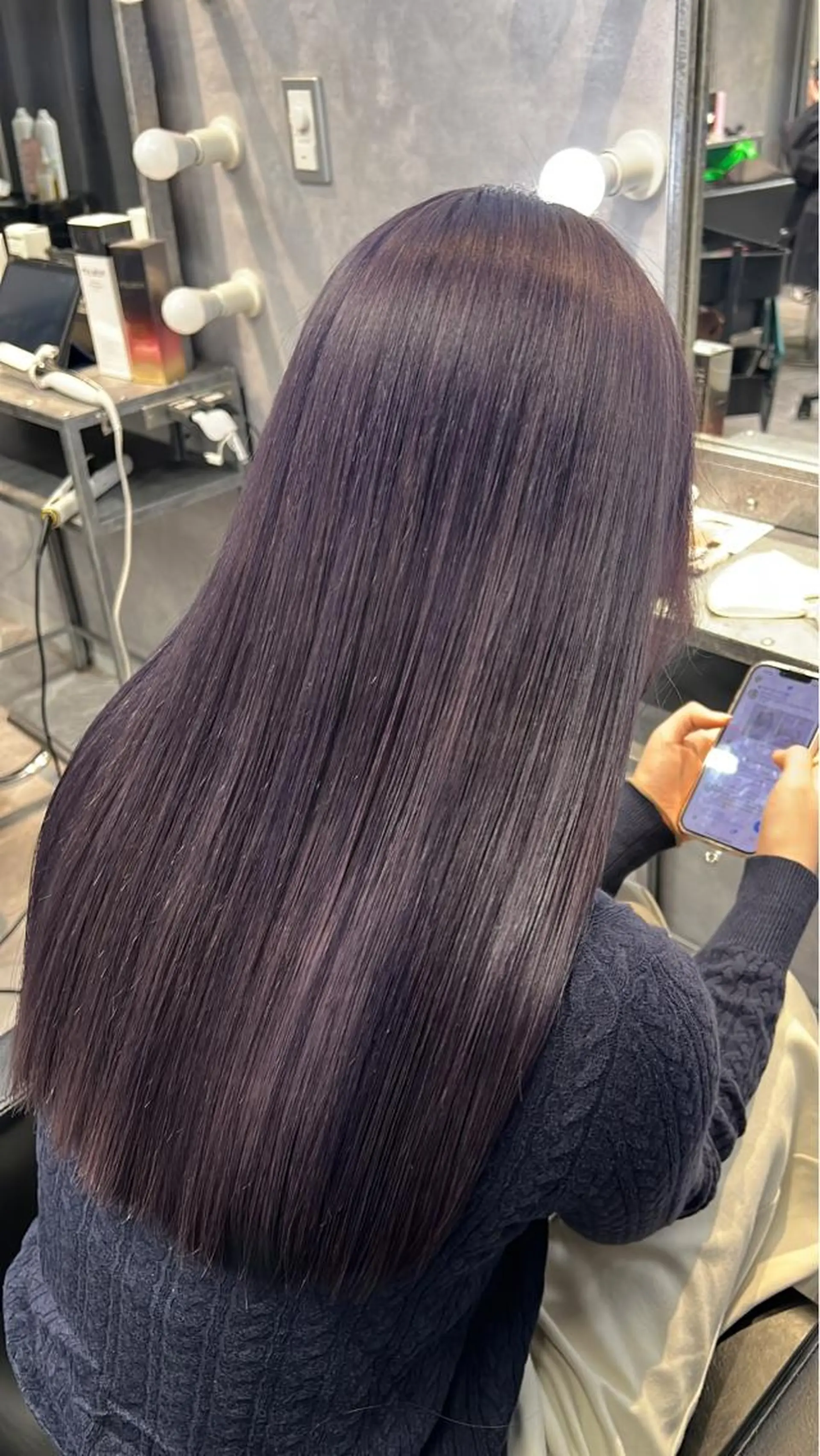 セミロング カラー mimiiy梅田 中崎町ハイトーンのヘアスタイル