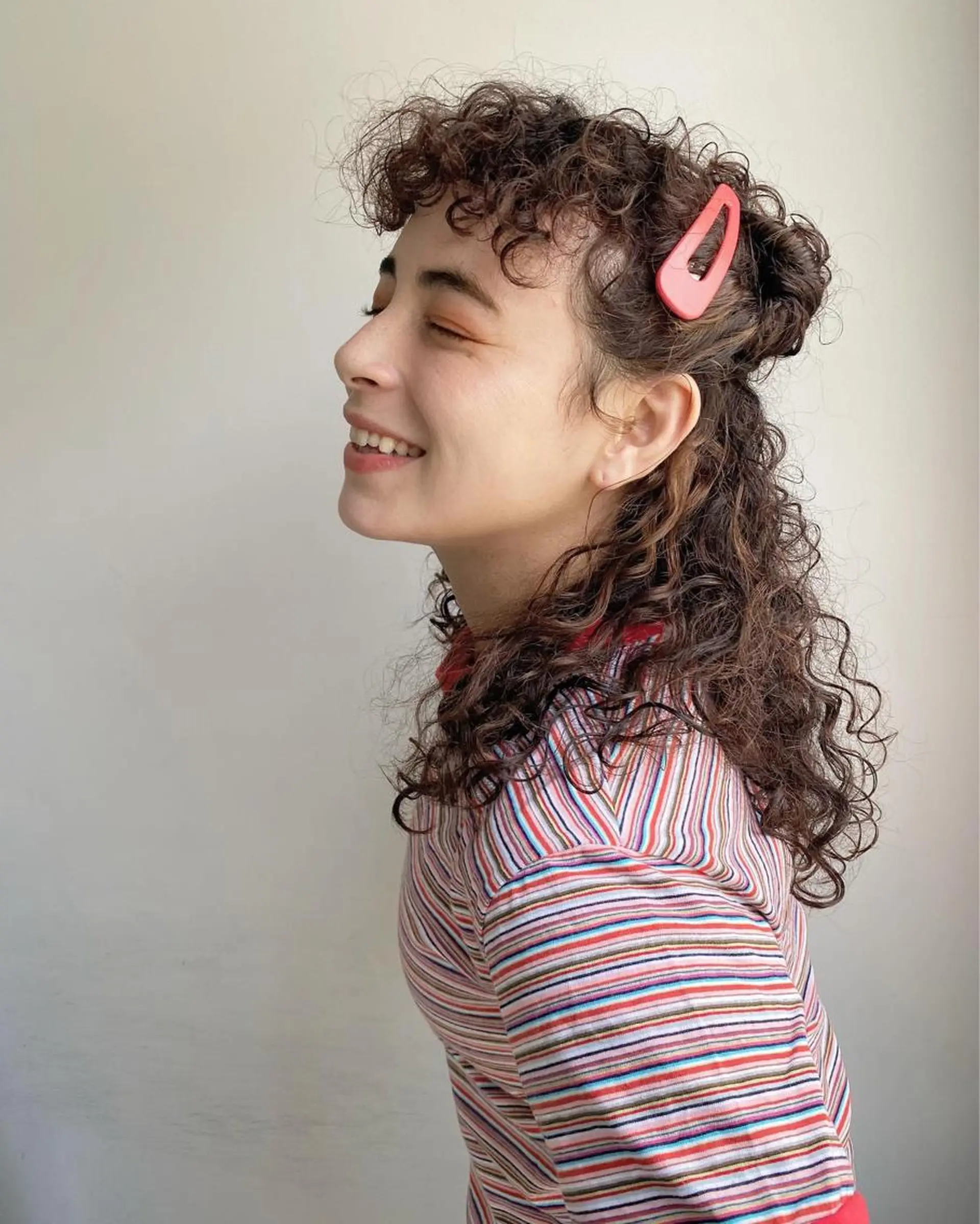 ロング カラー パーマ カット パーマ トリートメント Hayashi Shioriのヘアスタイル