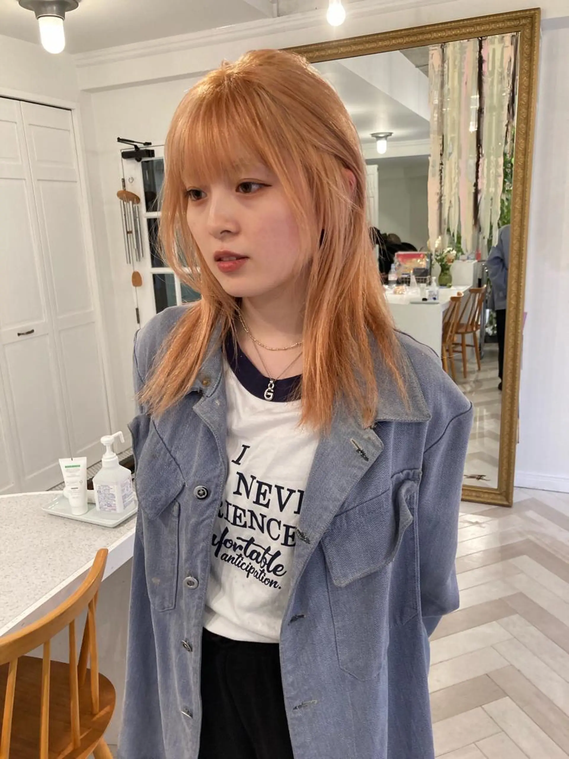 カラー ヘアカラー ブリーチカラー🎀 韓国風/寺門美優のヘアスタイル