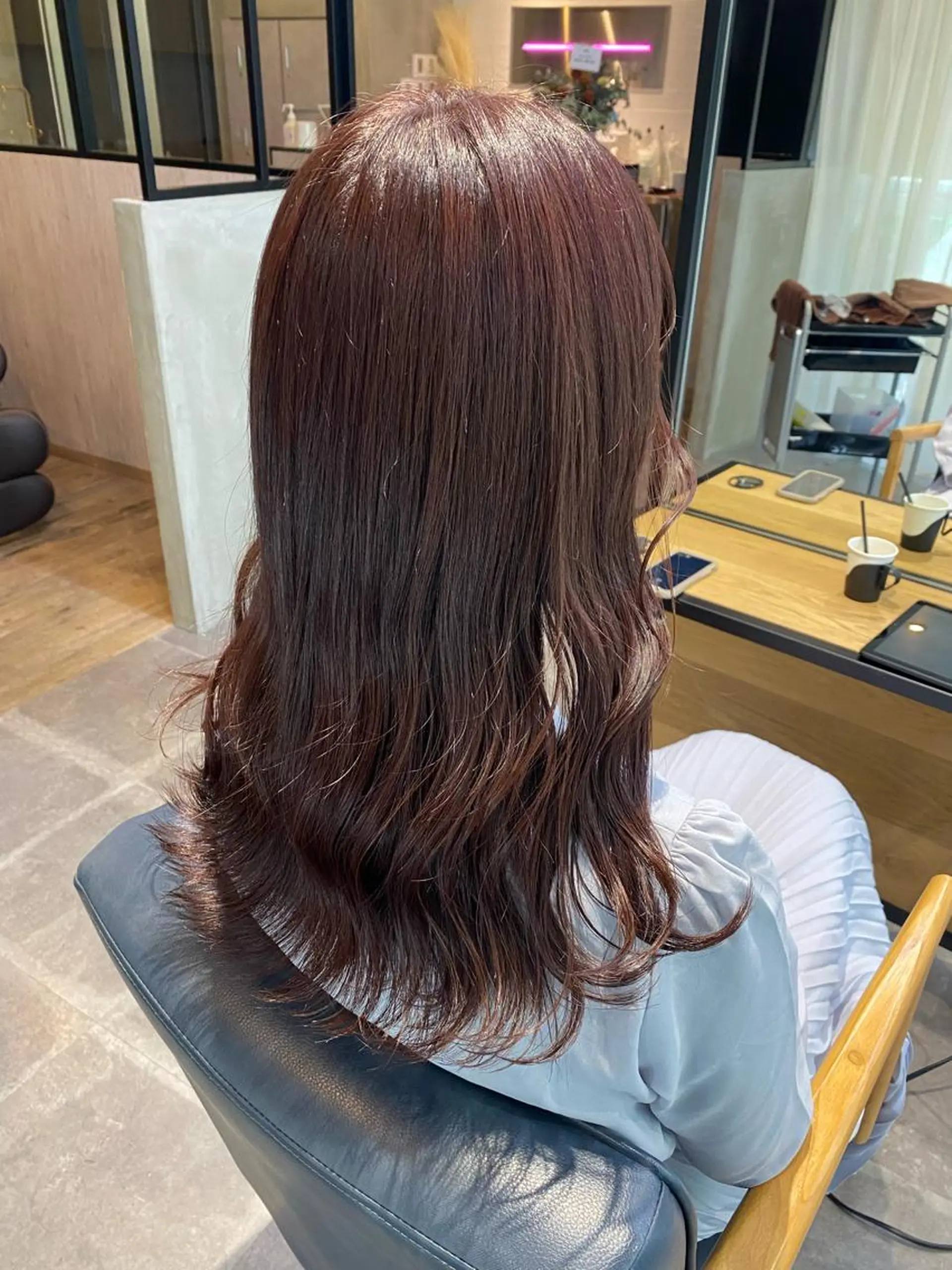 セミロング カラー 韓国×髪質改善カラー 💎hinaのヘアスタイル