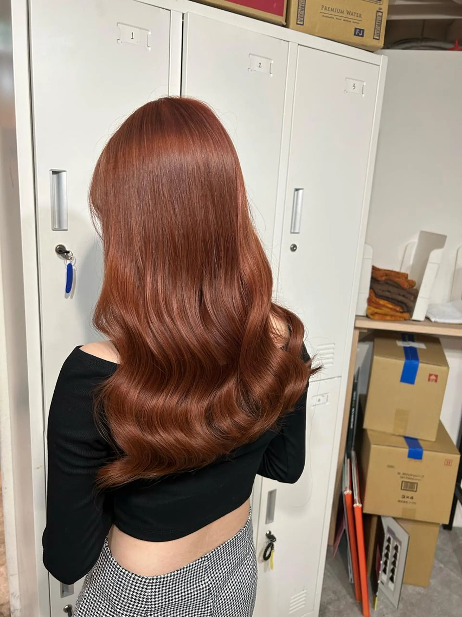 ロング カラー ブラウンカラー レッドカラー レッドブラウン ヘアカラー トリートメント LAFF難波店所属・✂️大門 巧✂️ LAFF難波店のヘアスタイル