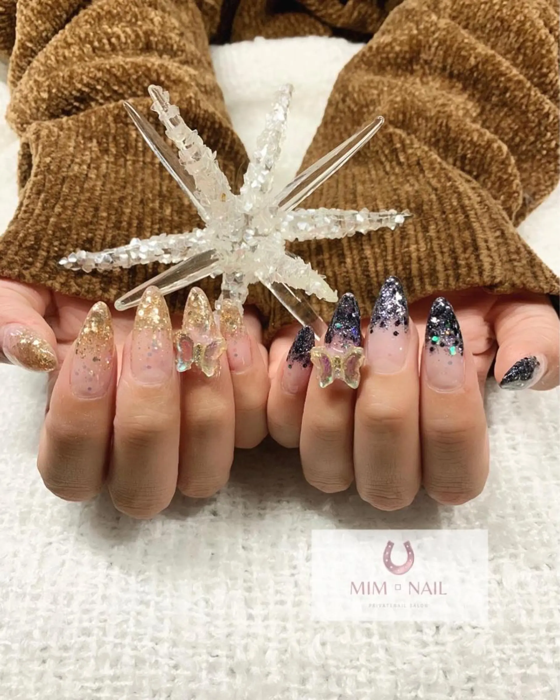 ネイル 長さ出し グラデーション スカルプネイル *･*MIMnail 1号店･*:･*のネイルデザイン