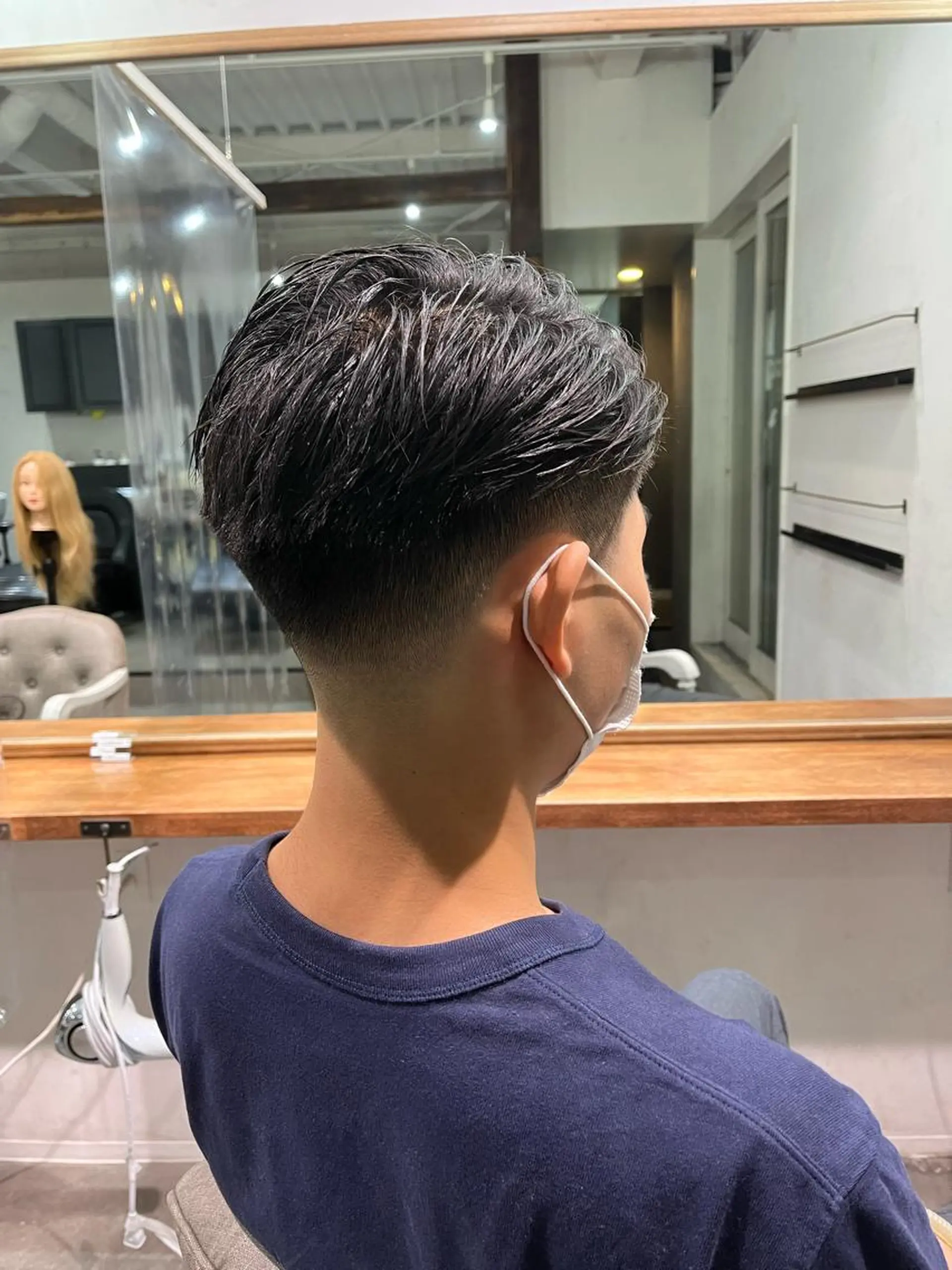 ショート パーマ メンズ アイブロウ フェードカット メンズアイブロウ 京都駅メンズカット/ パーマ/Keigoのヘアスタイル