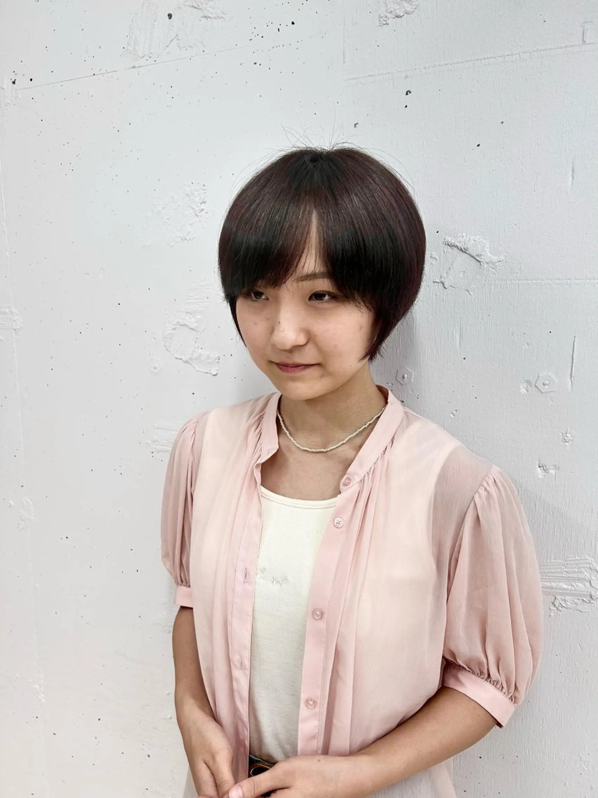 ショート レイヤー×ツヤカラー 渋谷/kougaのヘアスタイル