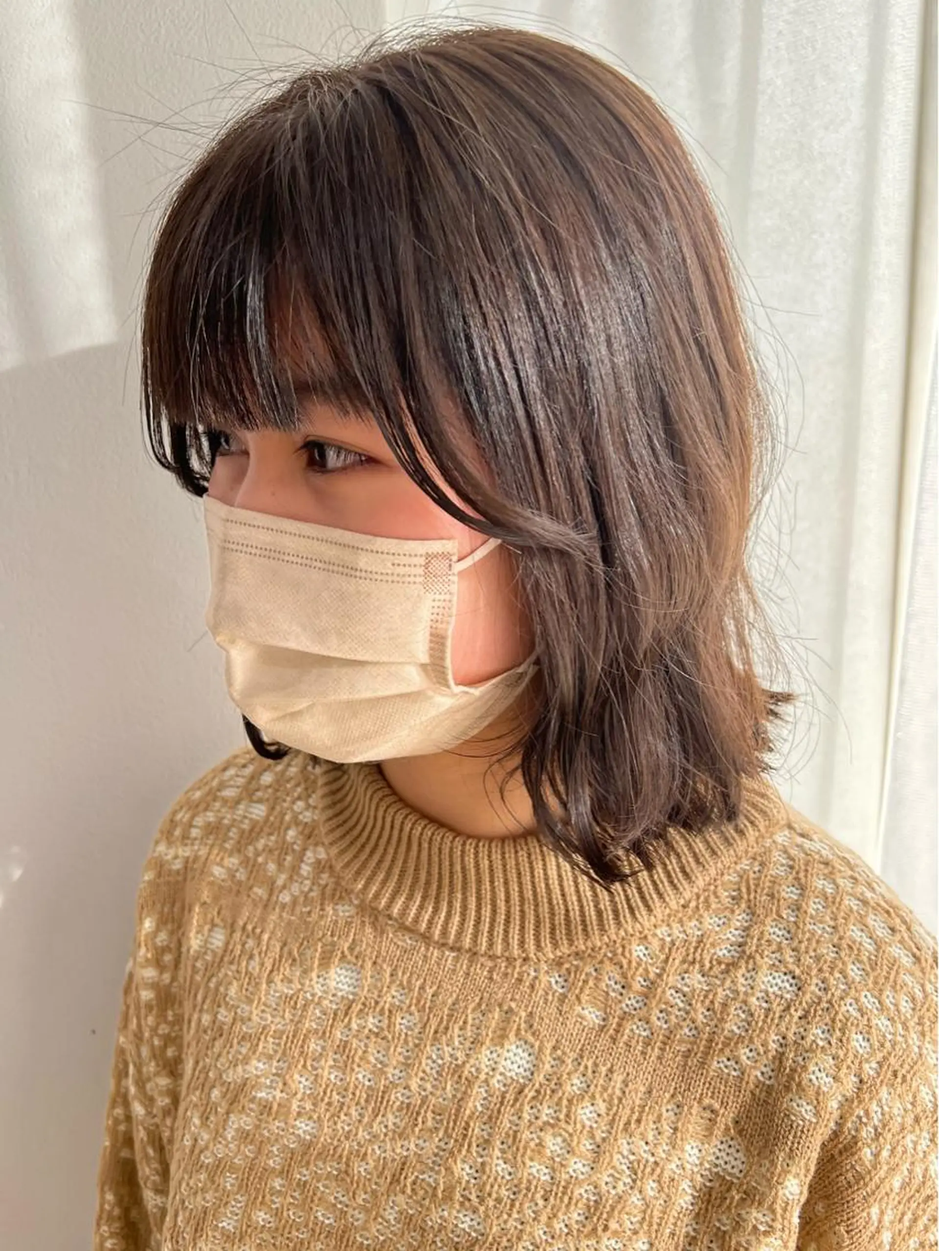 ミディアム カラー ヘアアレンジ カット ヘアカラー トリートメント IVY joure Suzu.のヘアスタイル