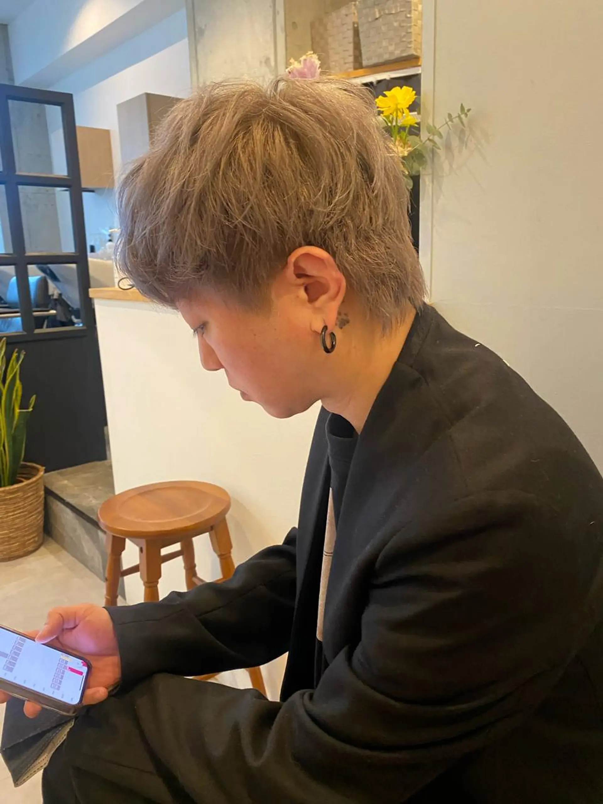 ショート カラー メンズ ヘアカラー トリートメント Dxxxx III所属・女性目線の大人 メンズ*Ayakaのヘアスタイル