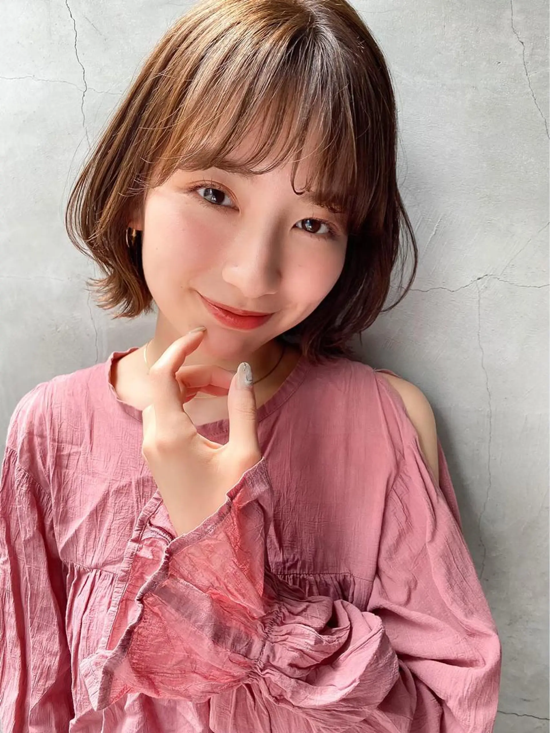 ショート カット 縮毛矯正 トリートメント 新宿/韓国レイヤー/ 顔周りカット松本美晴のヘアスタイル