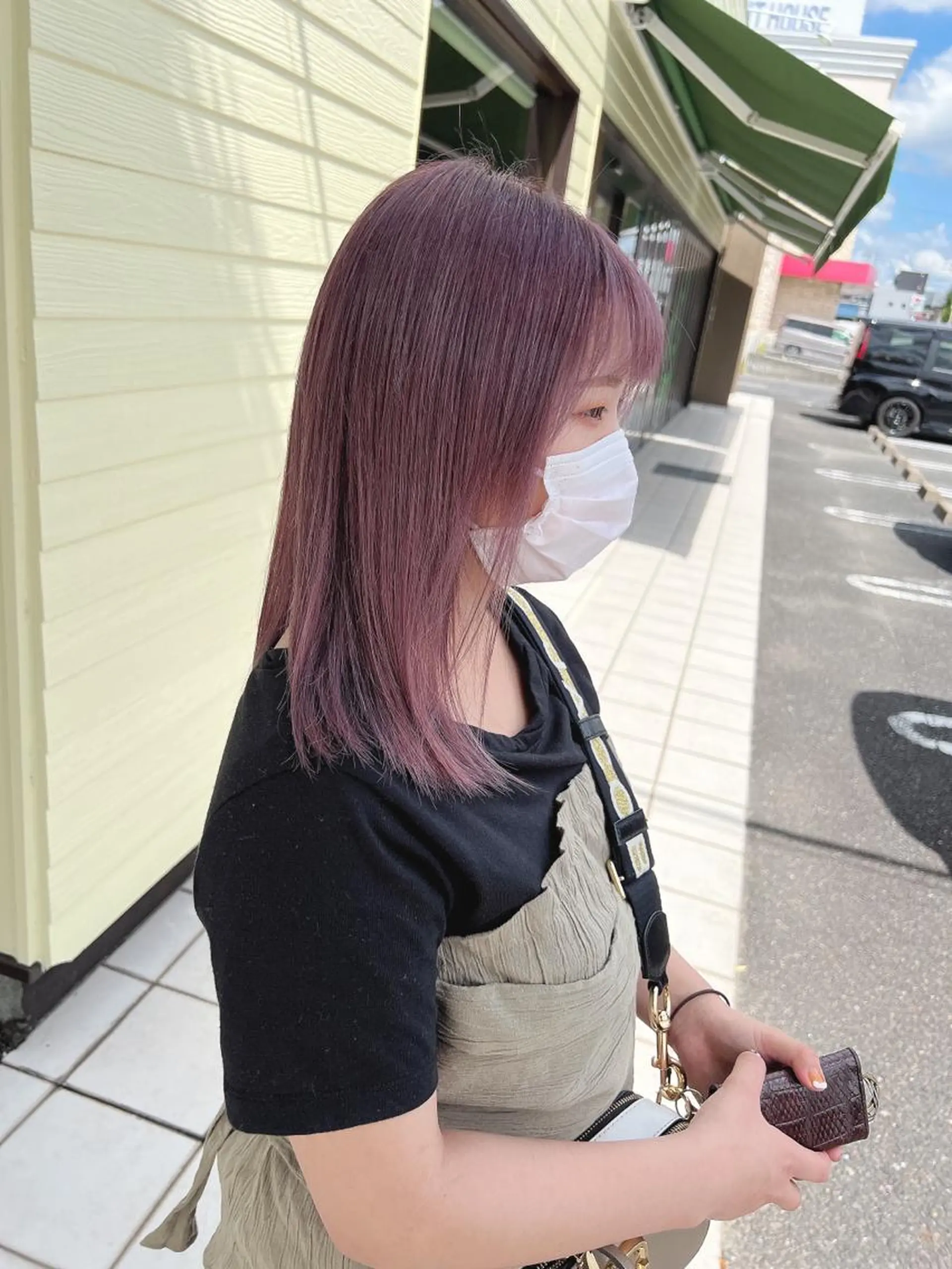 セミロング ピンクラベンダー ヘアカラー 具志 正太のヘアスタイル