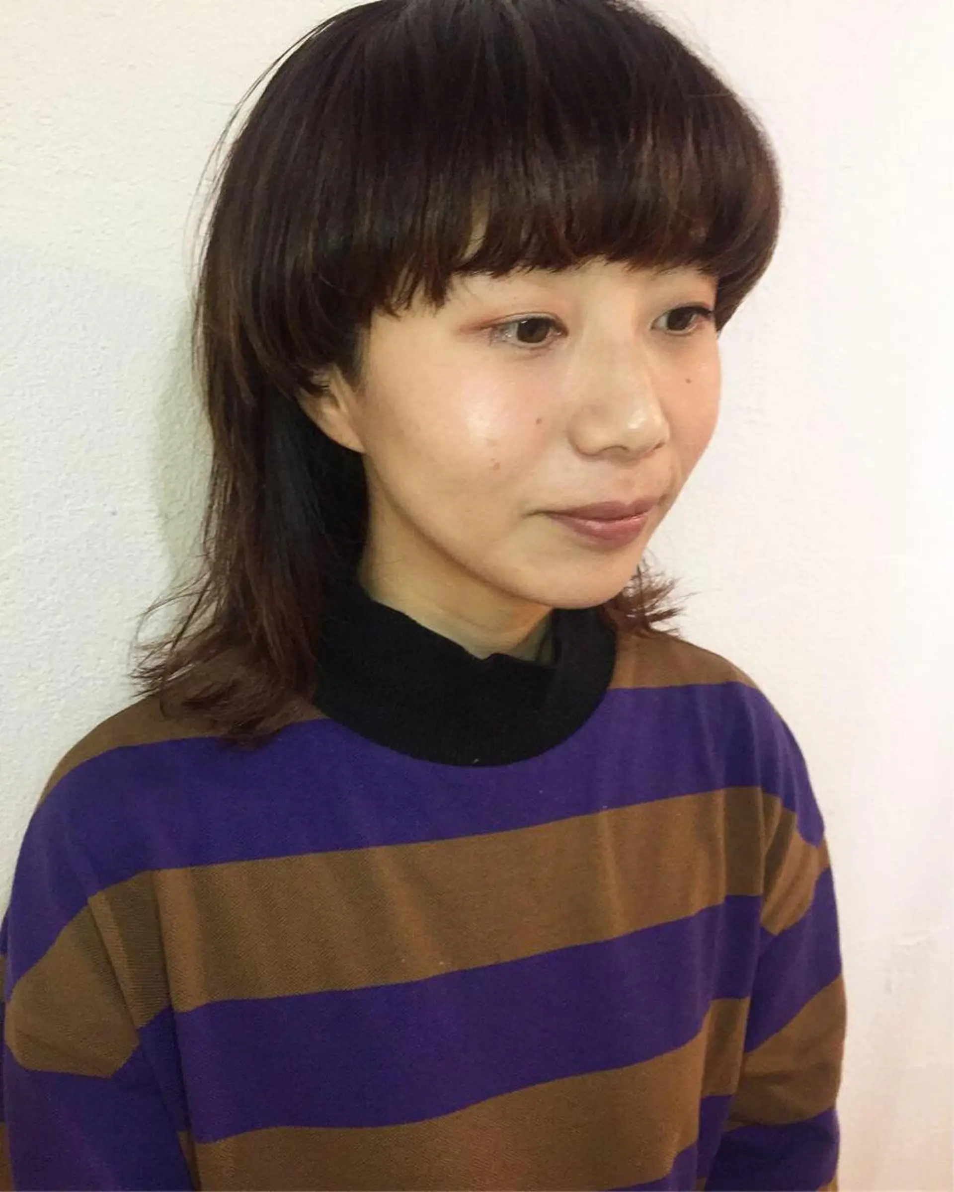 ミディアム カラー aW HAIRカンノ カナエのヘアスタイル