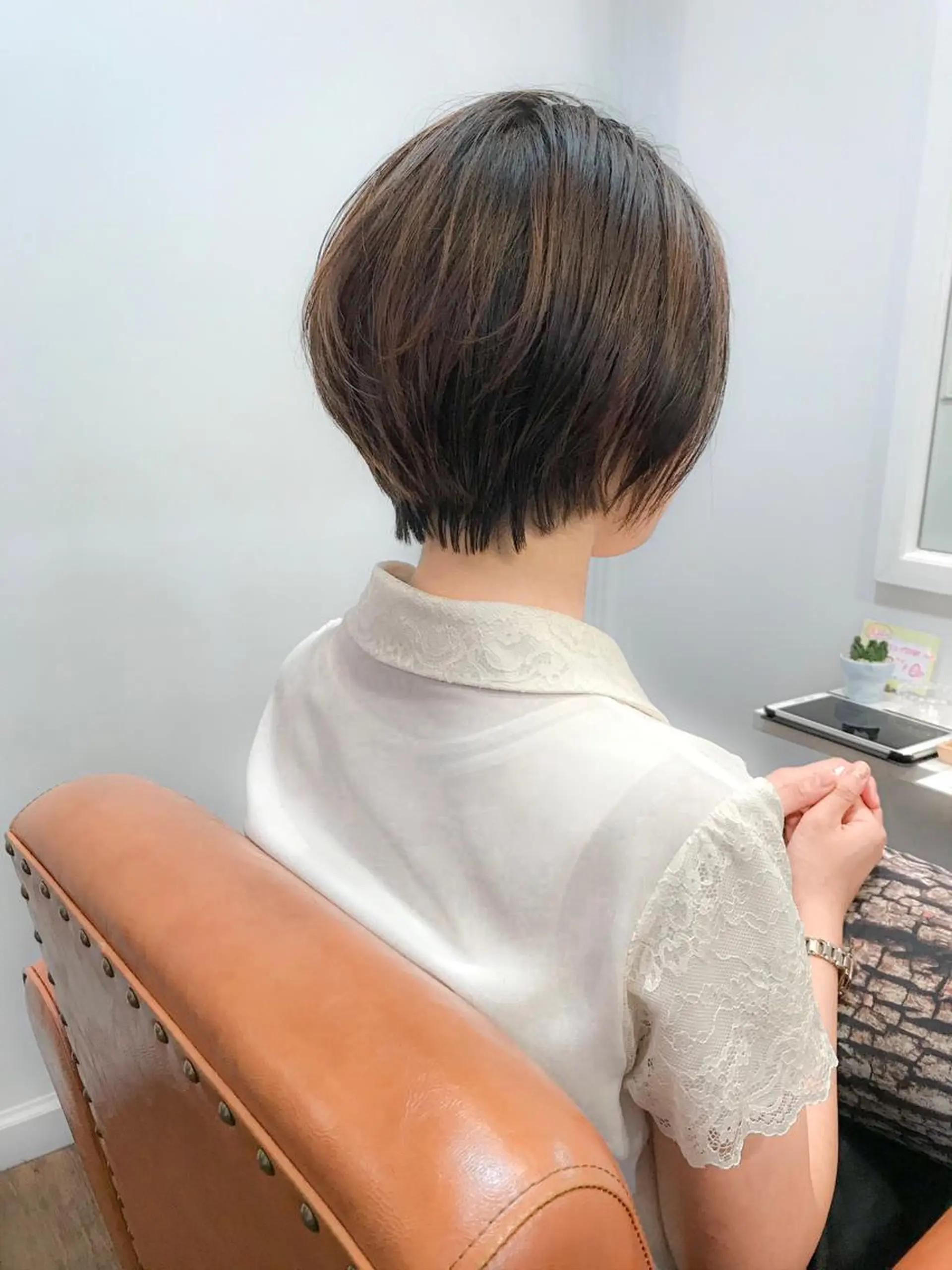 ショート 艶カラー/フェイス レイヤー/たむのヘアスタイル