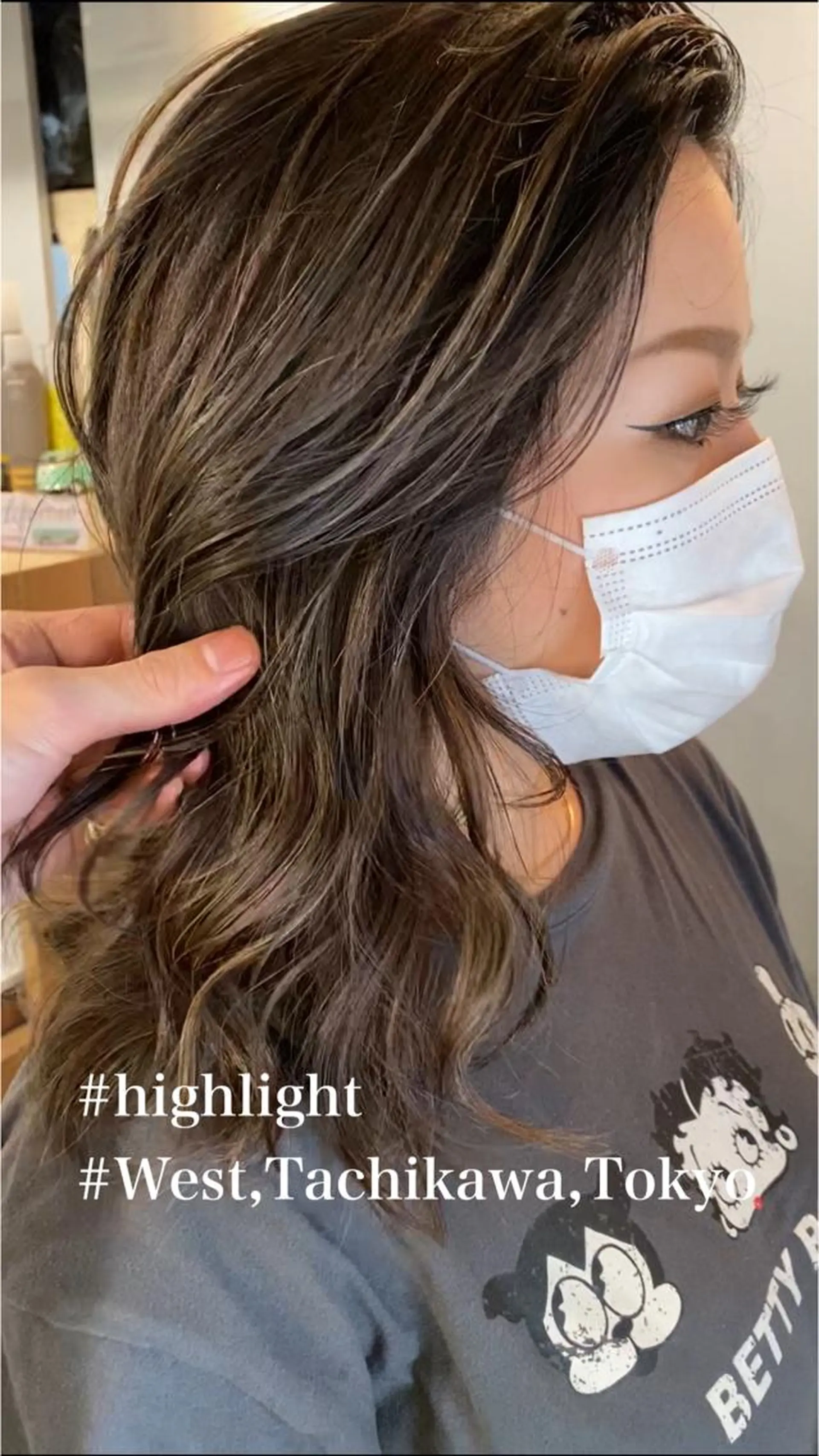 セミロング カラー 竹嶌 健吾のヘアスタイル