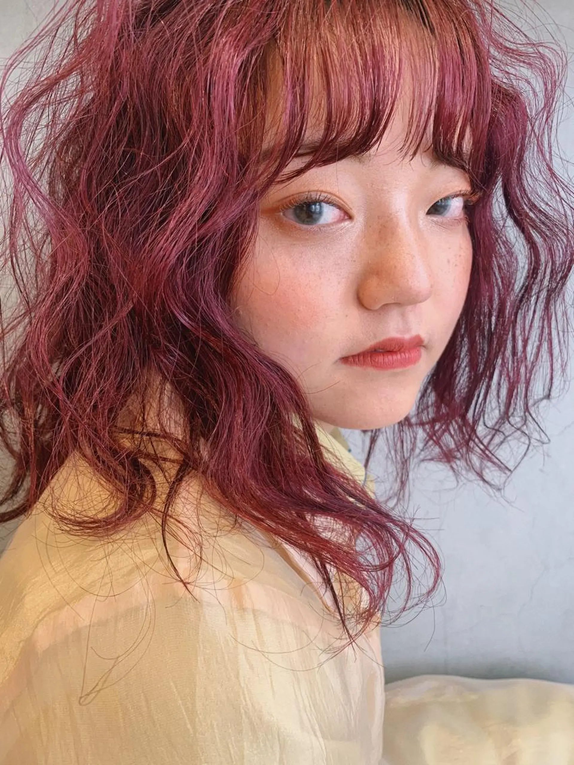 ミディアム カット ヘアカラー トリートメント haru/レイヤー/ ウルフのヘアスタイル