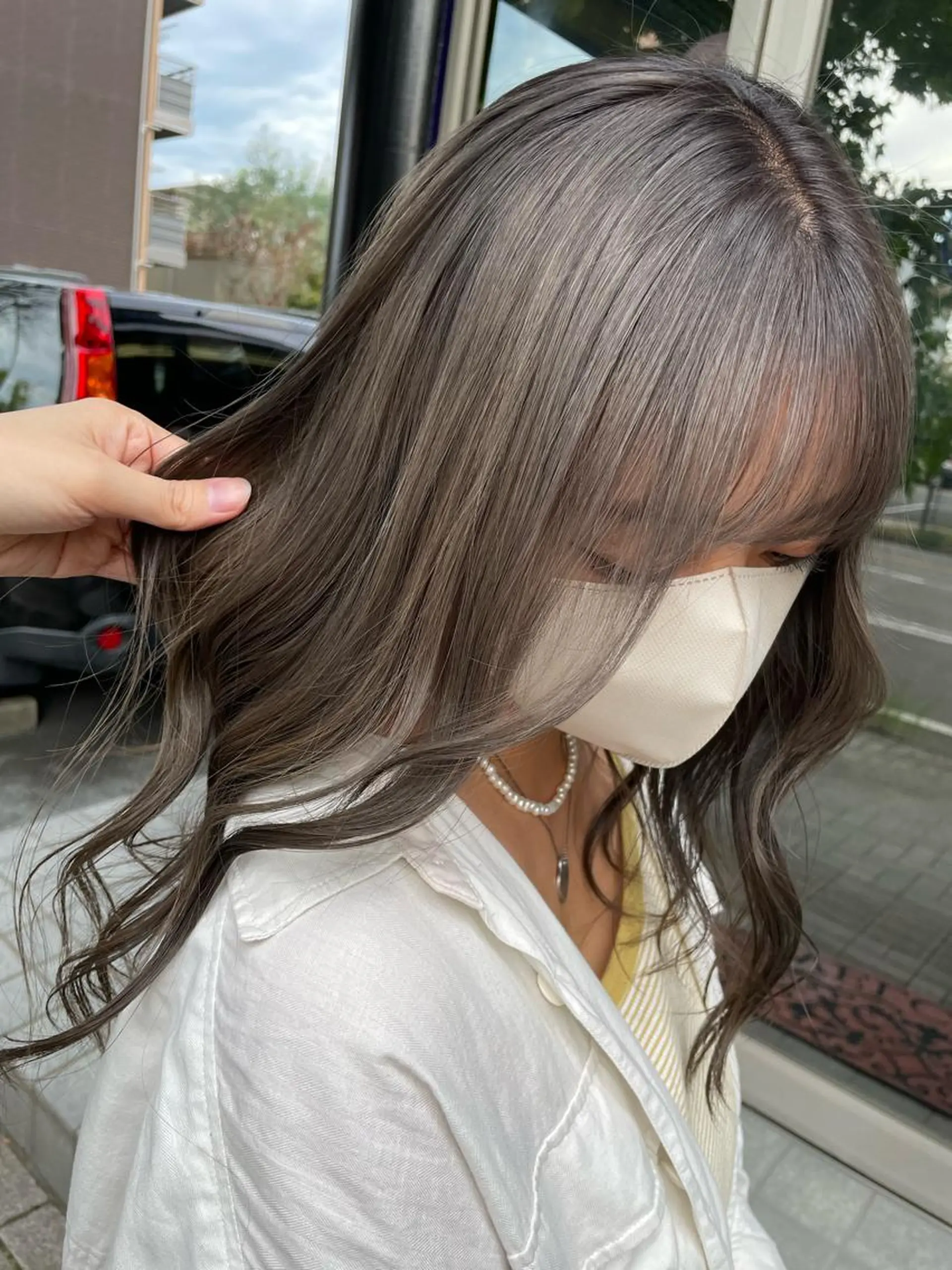 カラー オノ アカネのヘアスタイル