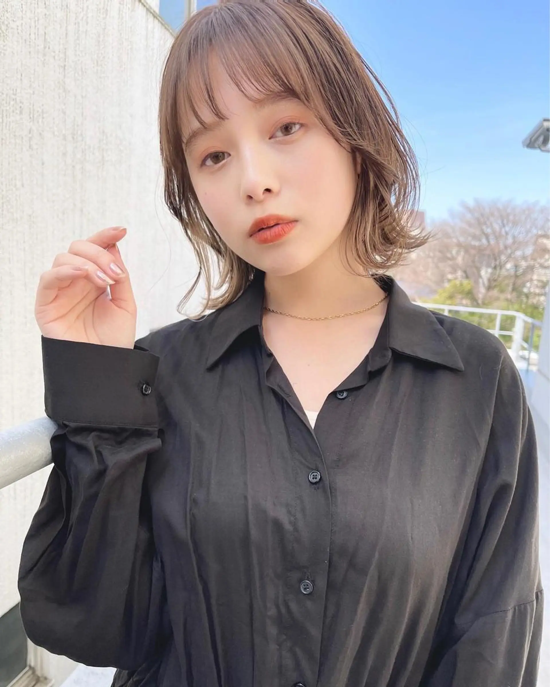 ミディアム カラー ヘアカラー トリートメント ☕️ベージュカラー 内藤光哉☕️のヘアスタイル