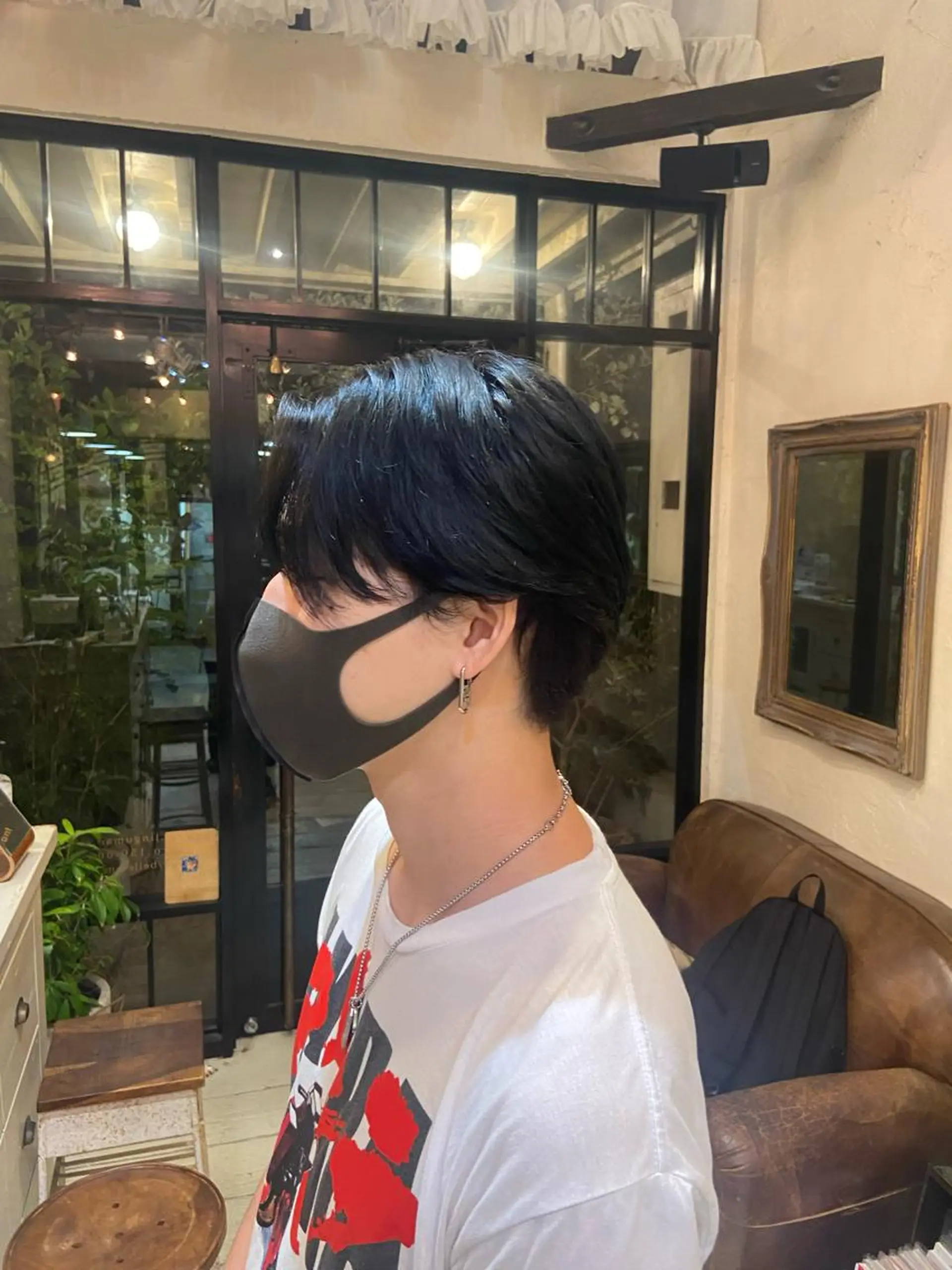 カラー メンズ 黒髪 ブルーカラー ブルーブラック ダメージレス美容師 🌱水島侑理のヘアスタイル