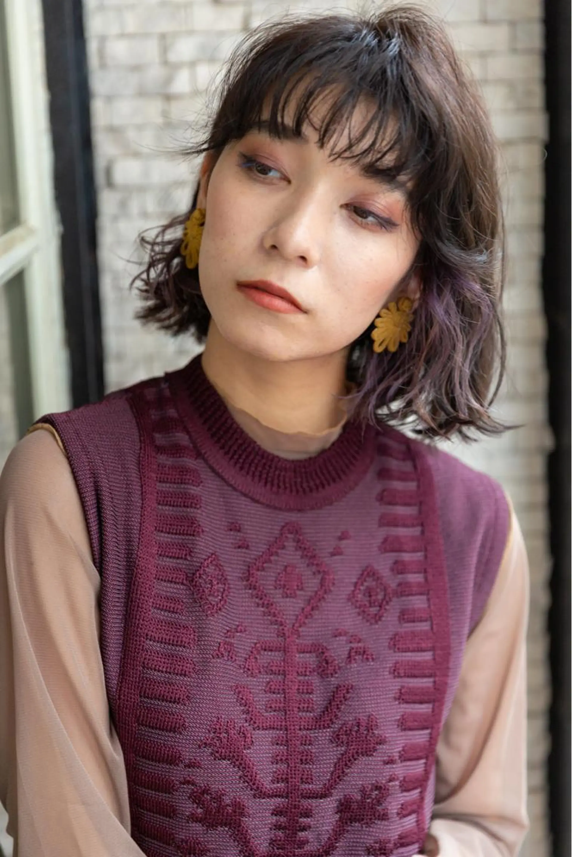 ミディアム カラー パーマ ヘアアレンジ メンズ キッズ ネイル マツエク・マツパ アイブロウ 《褒められる》 透明感カラー/小嶋のヘアスタイル