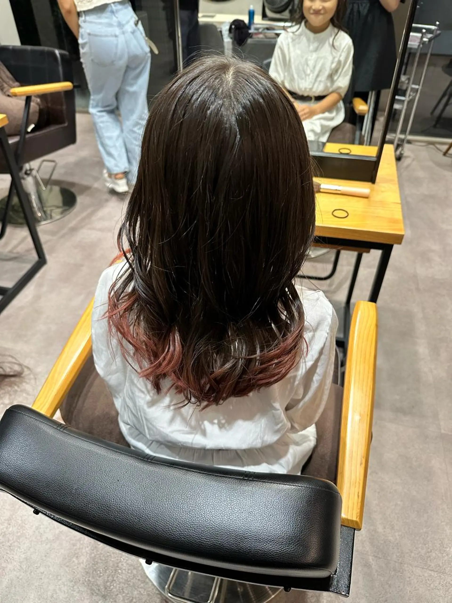 セミロング 学生 ヘアカラー 韓国風/オシャレ /縮毛矯正/滝口琴未のヘアスタイル