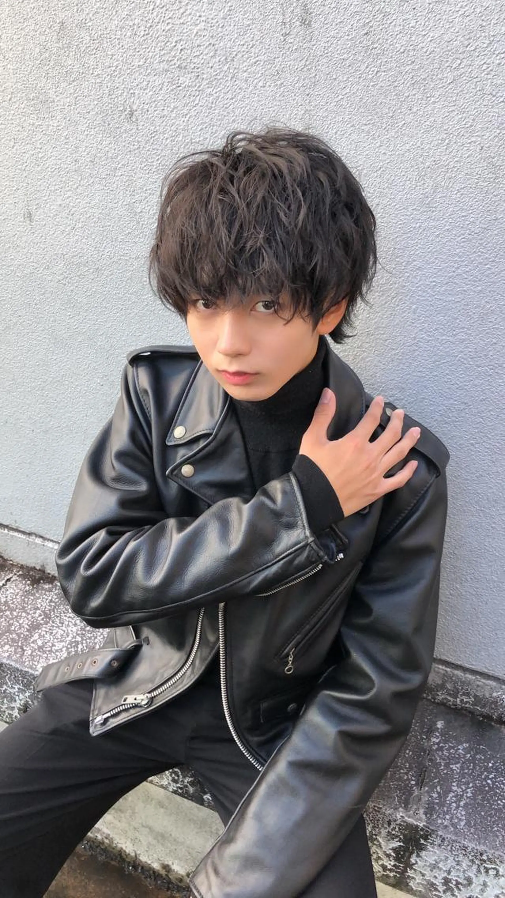 ショート カラー パーマ メンズ ［銀座］淡色 ラベンダー🫧大村のヘアスタイル