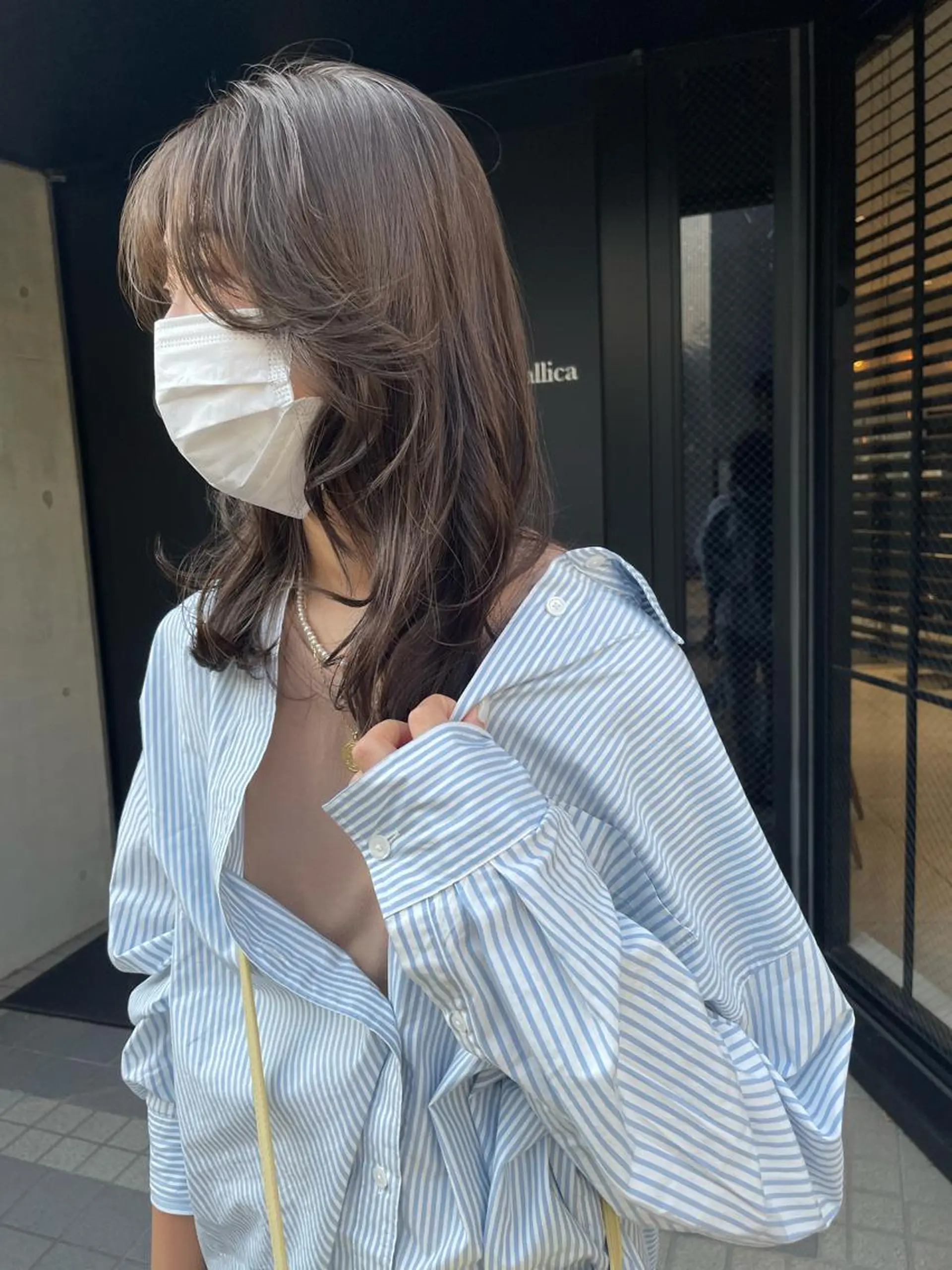 ミディアム カラー グレージュ レイヤーカット カット ヘアカラー トリートメント ヘッドスパ ラベンダー/レイヤー スタイル🤎mamiのヘアスタイル