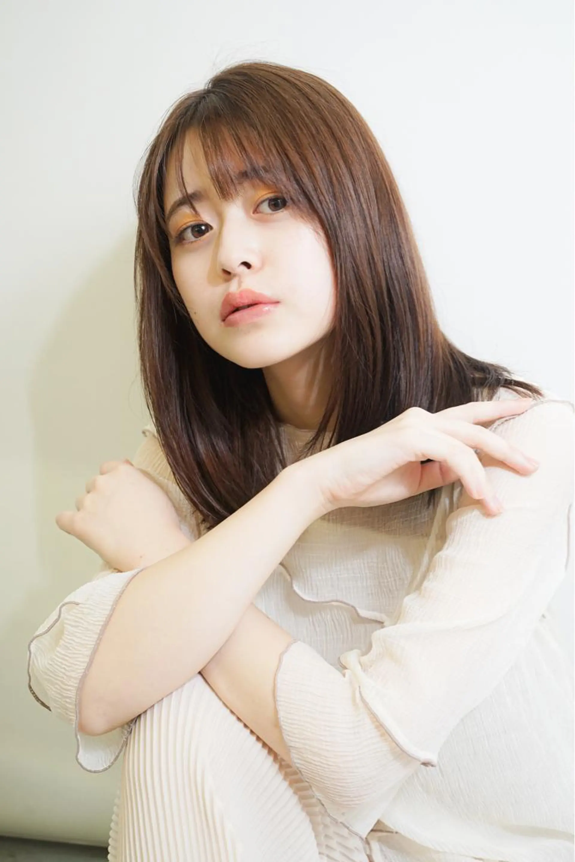 セミロング カット 縮毛矯正 トリートメント Neolive caffのヘアスタイル