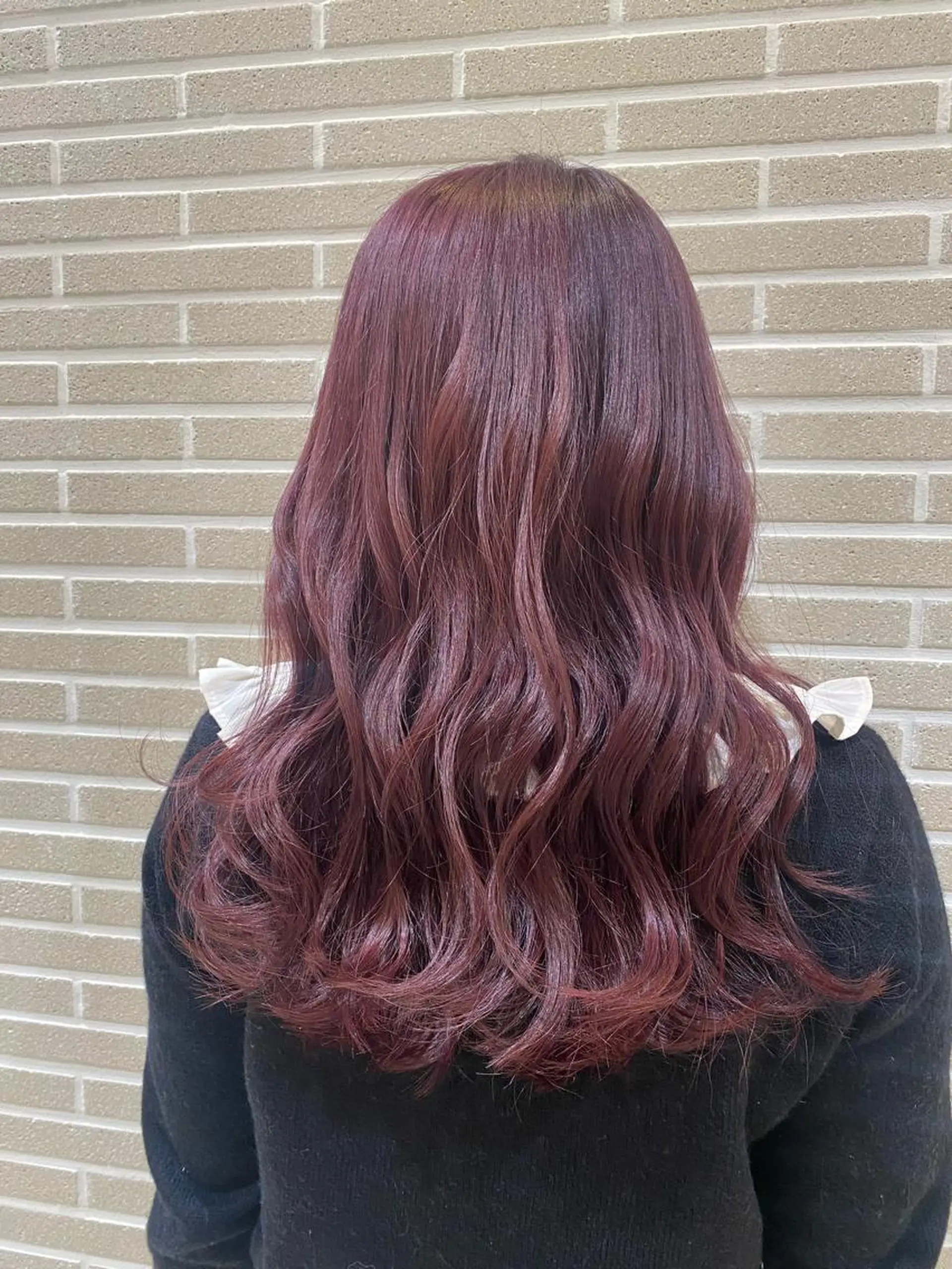 セミロング カット ヘアカラー トリートメント 植田 菜月のヘアスタイル