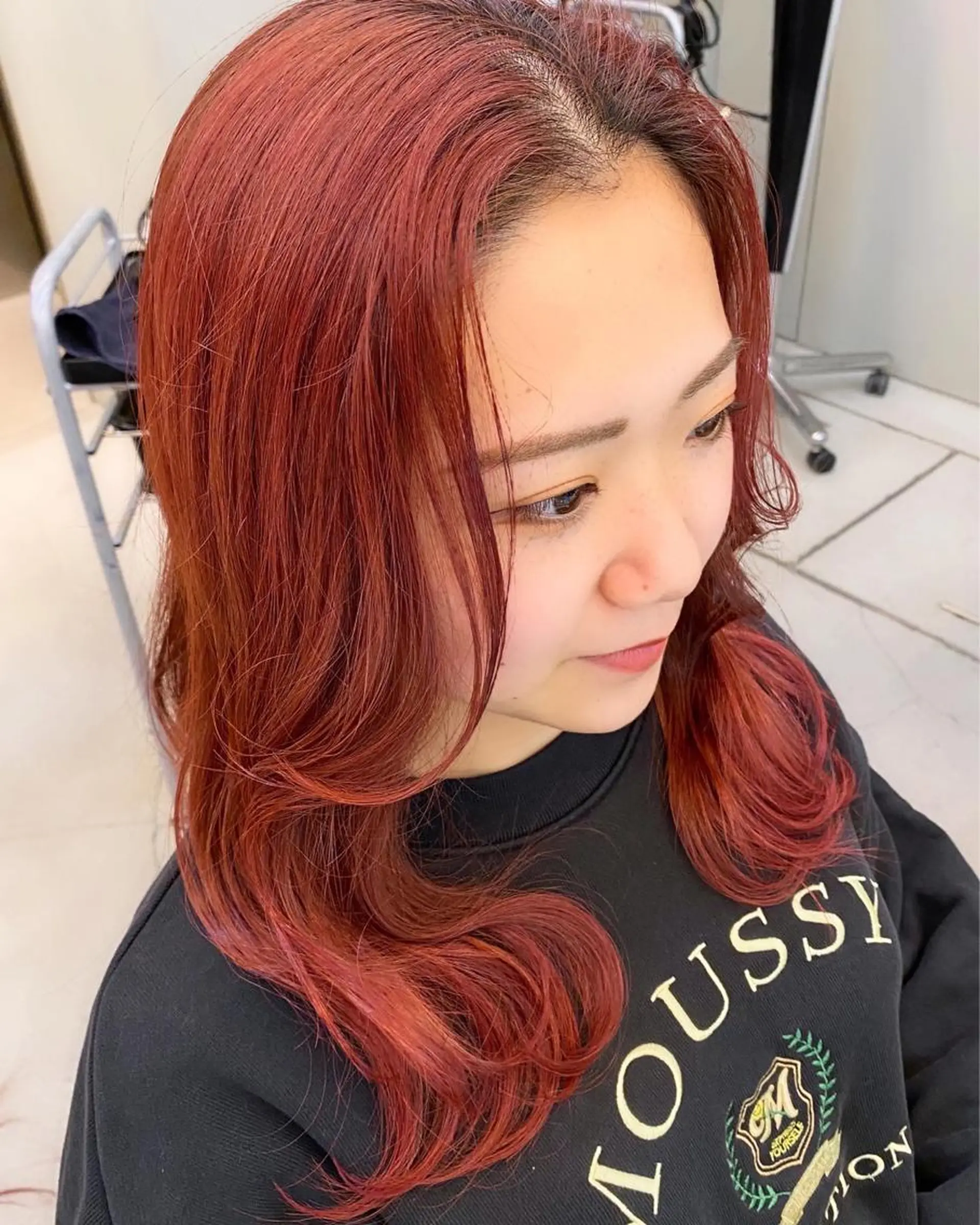 セミロング カラー ヘアカラー トリートメント 岡野 静華のヘアスタイル