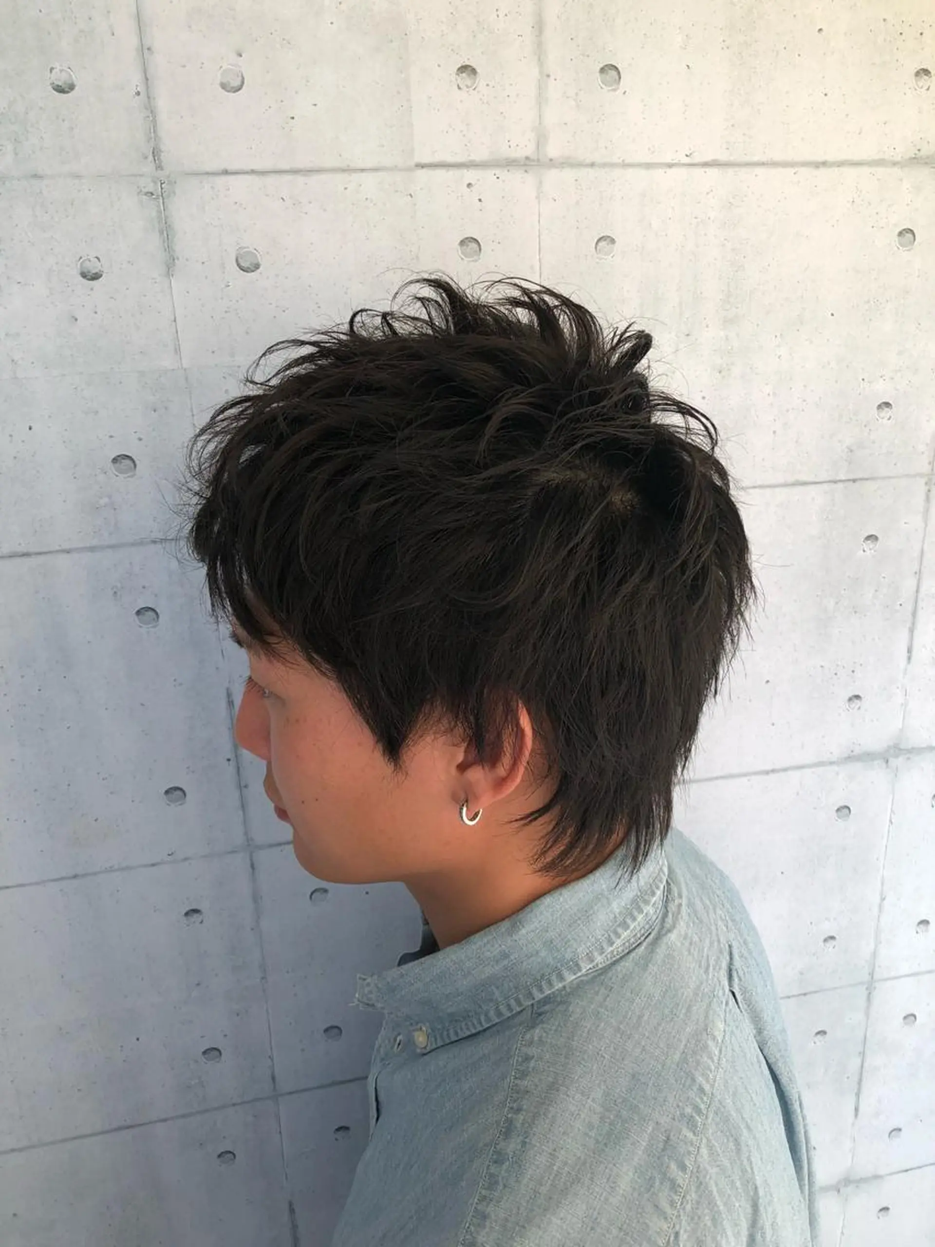 ショート パーマ メンズ メンズウルフカット ショートヘア ウルフカット 北脇 健治のヘアスタイル