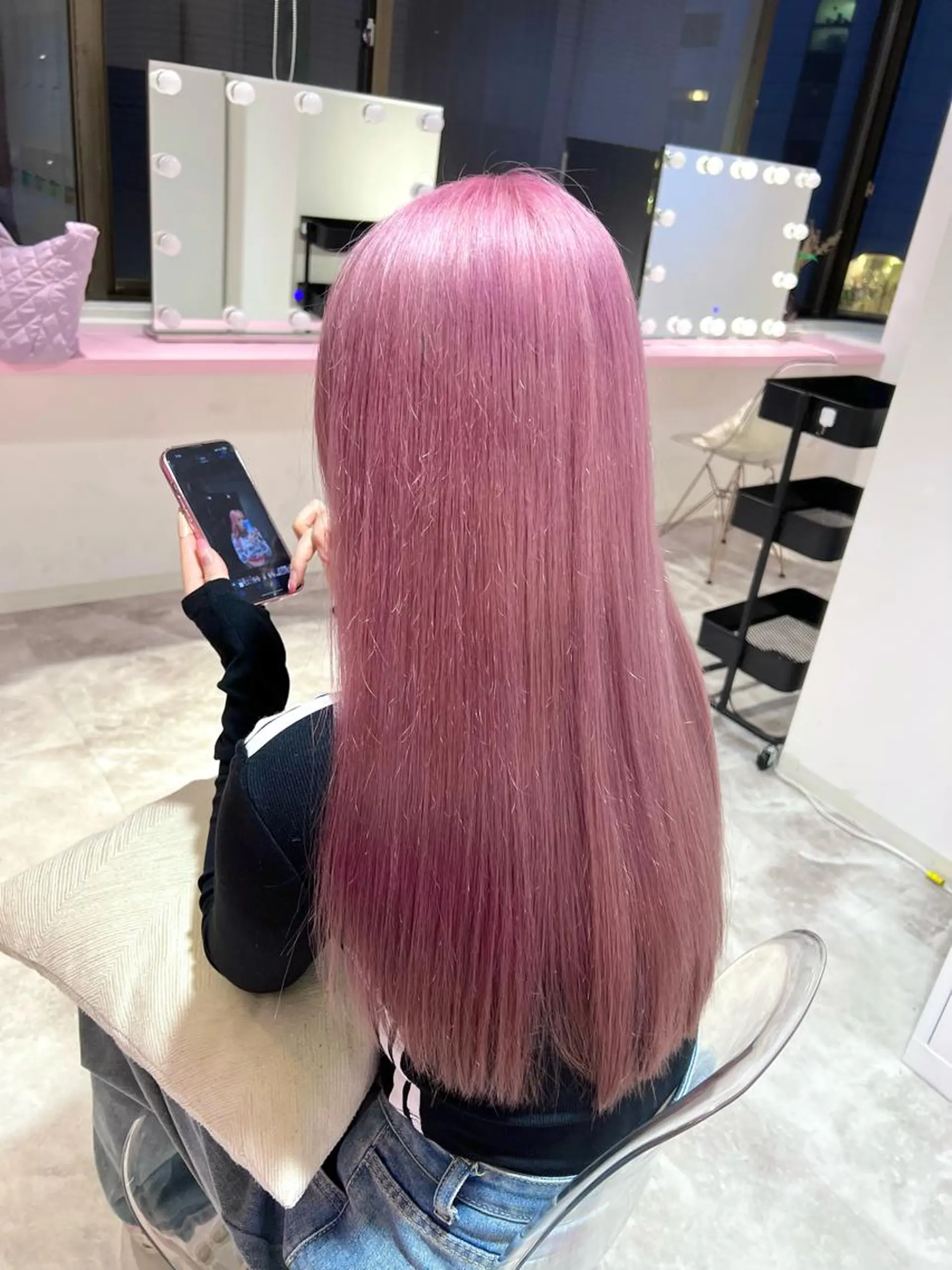 ロング ヘアカラー トリートメント ハイトーン♡ブリーチ ♡エクステ♡nanaのヘアスタイル