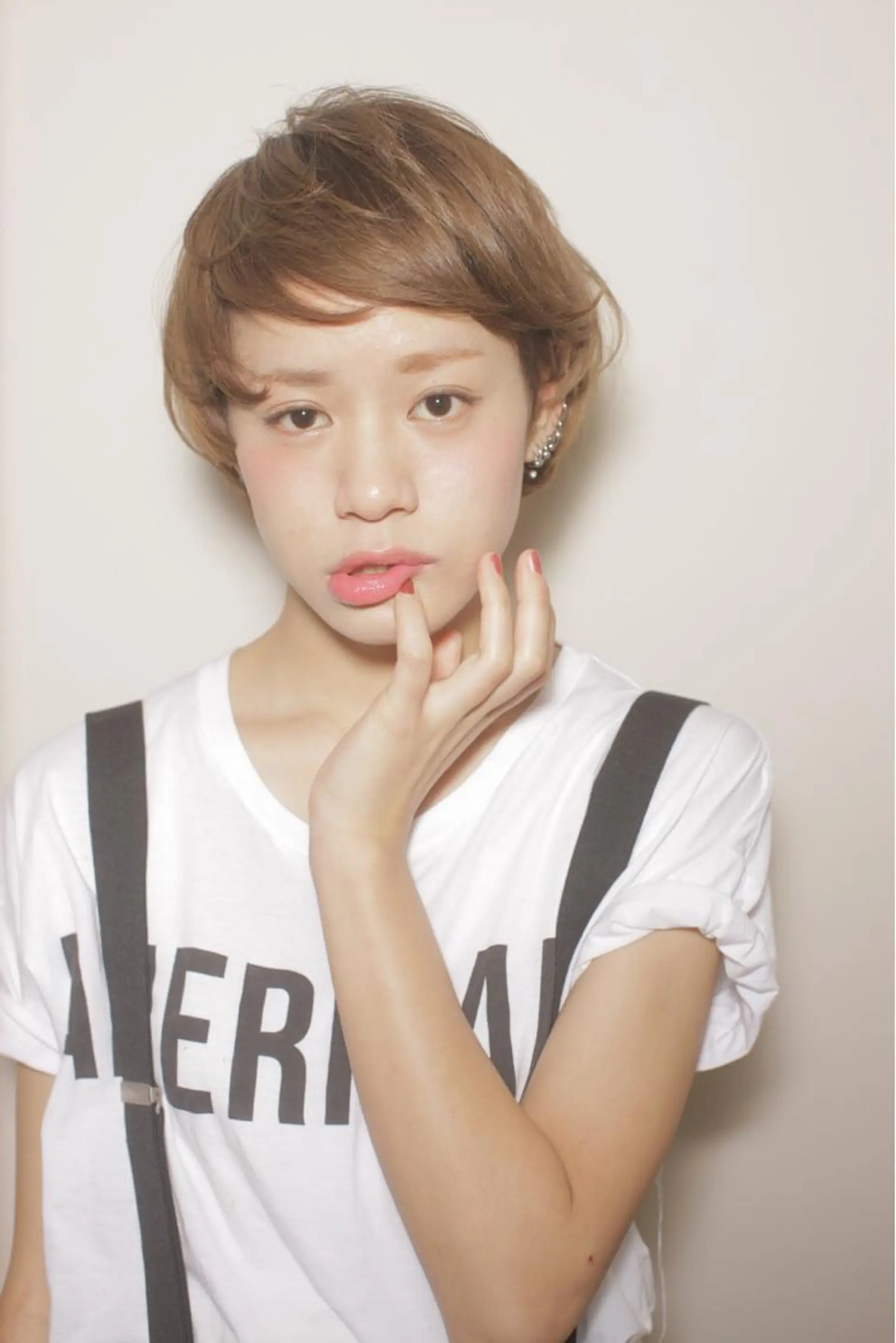 ショート カラー ベージュカラー ショートヘア 水口 英里のヘアスタイル