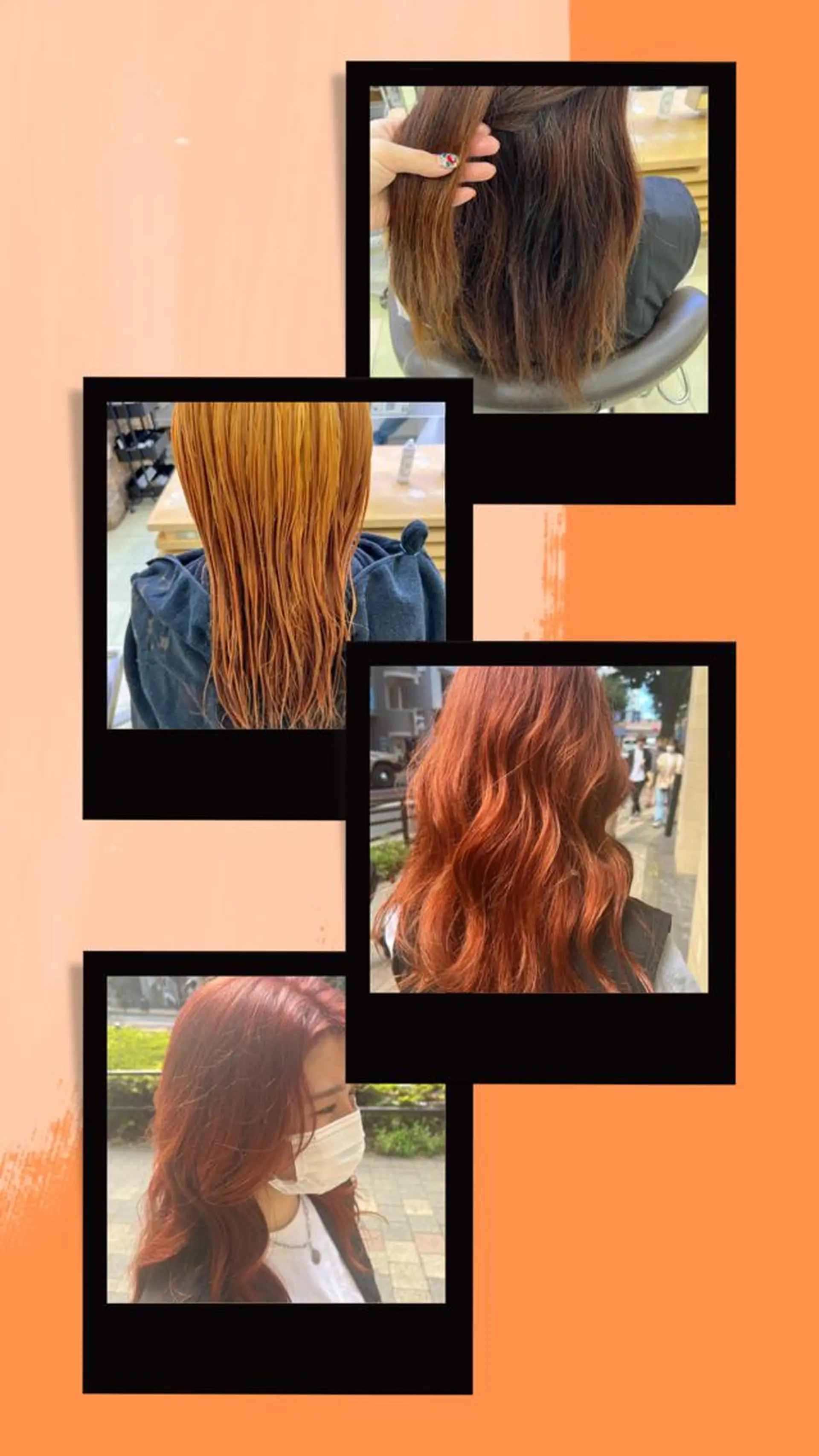 ロング カラー オレンジ メンズカット/柏/韓 国/メンズパーマ航太のヘアスタイル