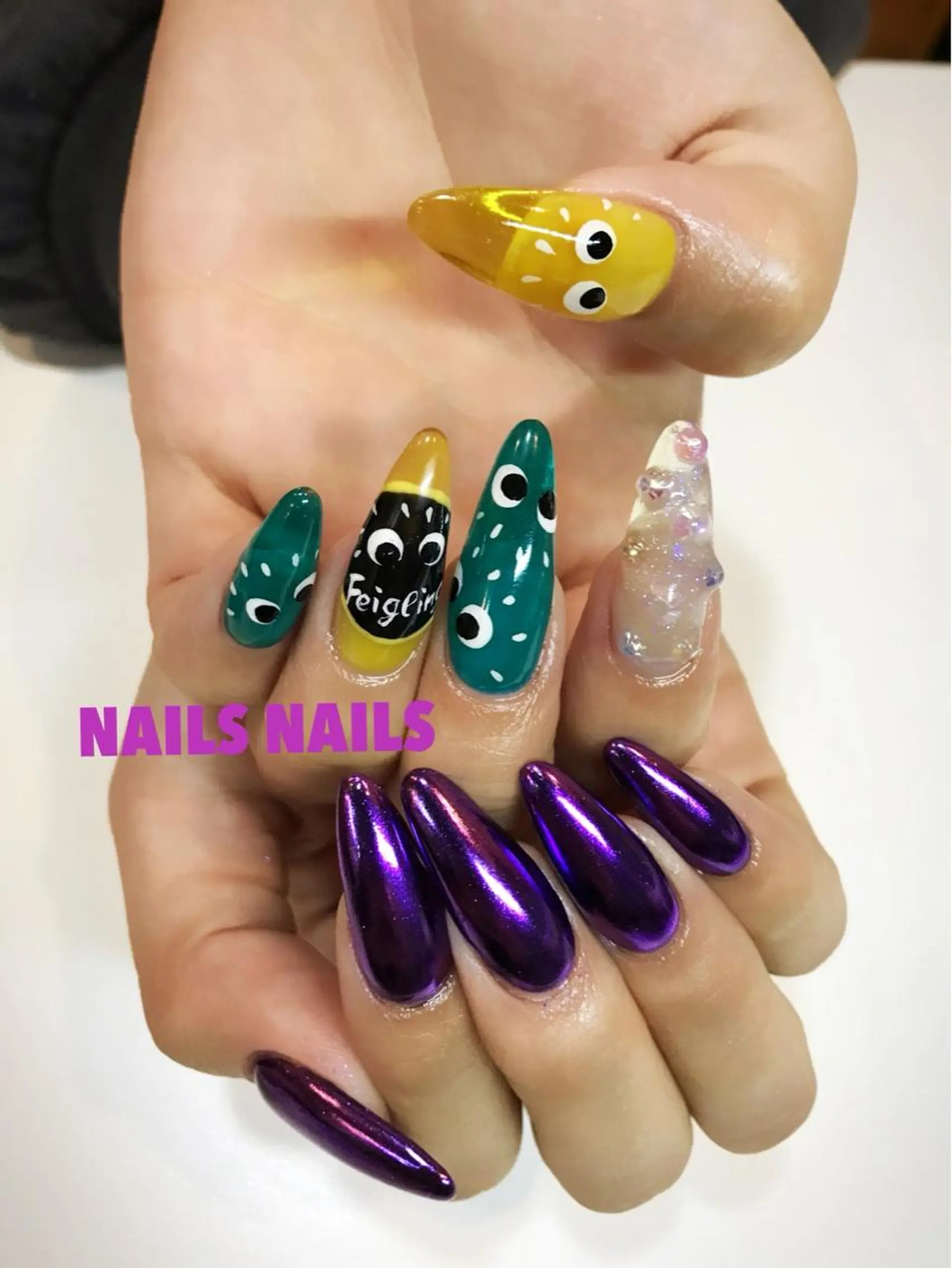ネイル ミラーネイル スカルプネイル ハンドネイル NAILSNAILS ERIKAのネイルデザイン