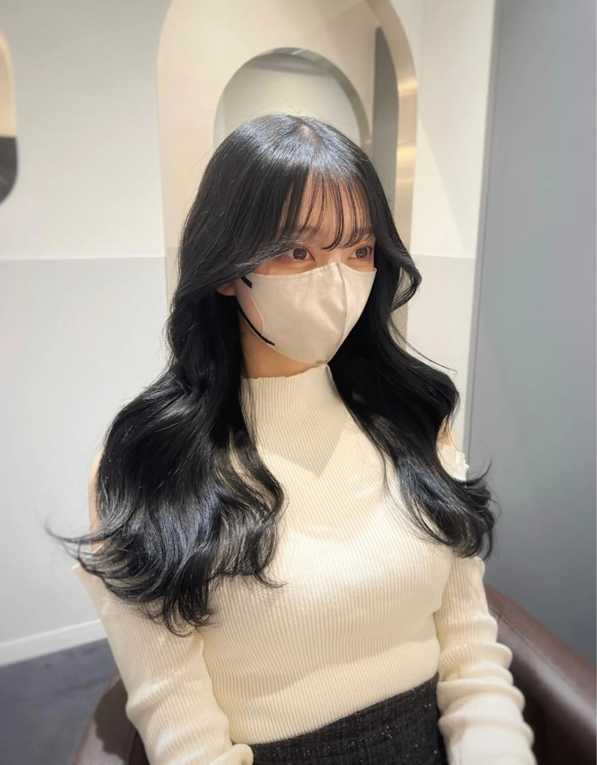 ロング 韓国風ヘア ロング カット ヘアカラー トリートメント SALOWIN east店6F所属・TAKUMI 【美髪特化】のヘアスタイル