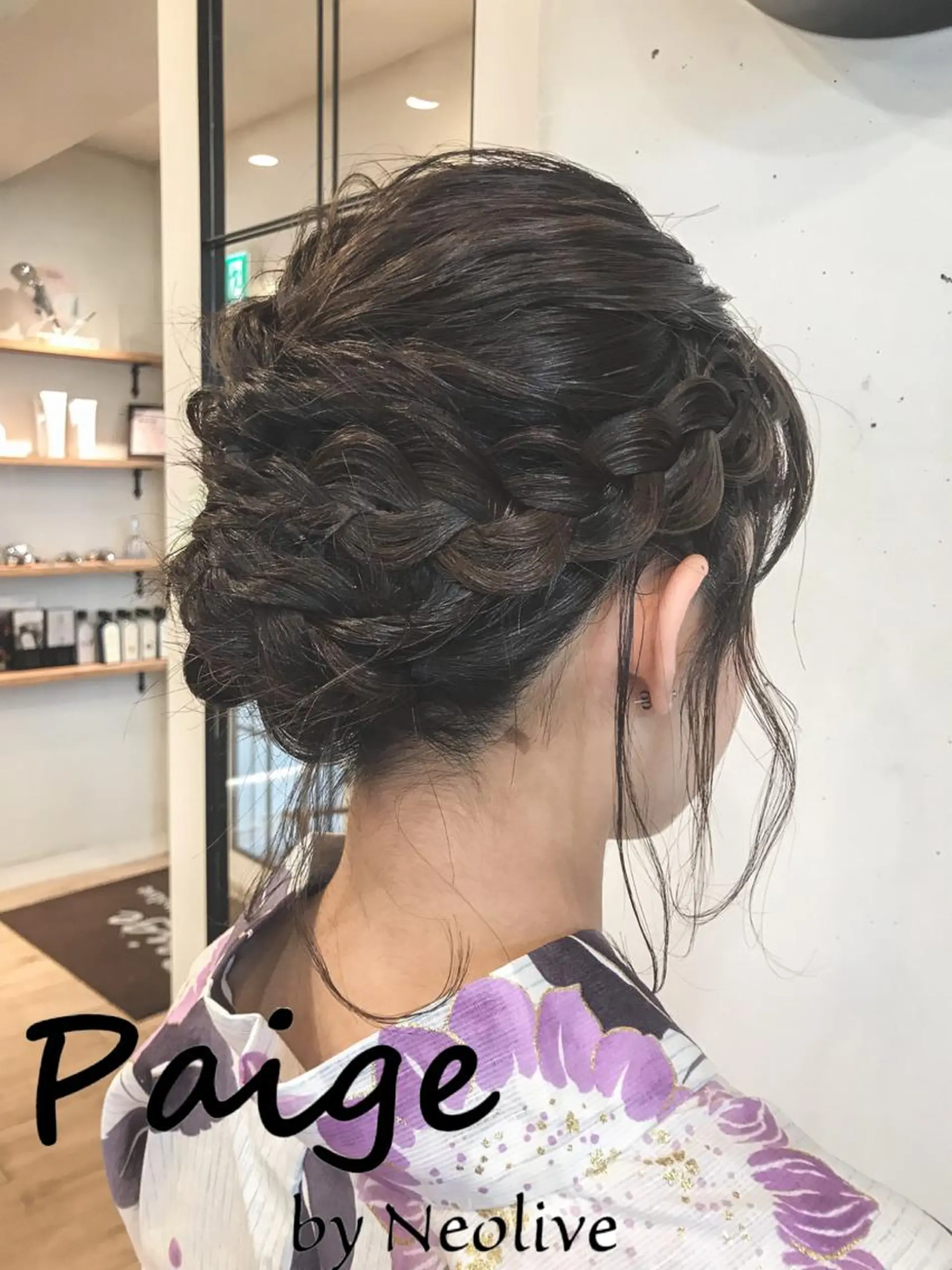 ミディアム 浴衣 ヘアセット まろやかカラー🤎 みなとまほのヘアスタイル