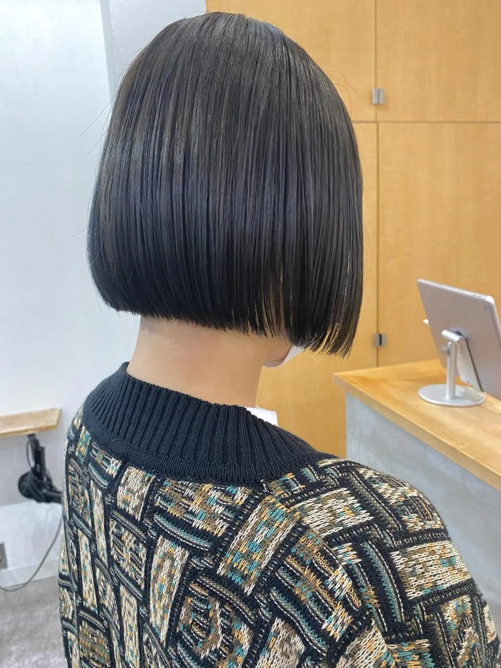 ショート カラー ボブ カット ヘアカラー 森貴裕/ベージュ/ パーマ/オリーブのヘアスタイル