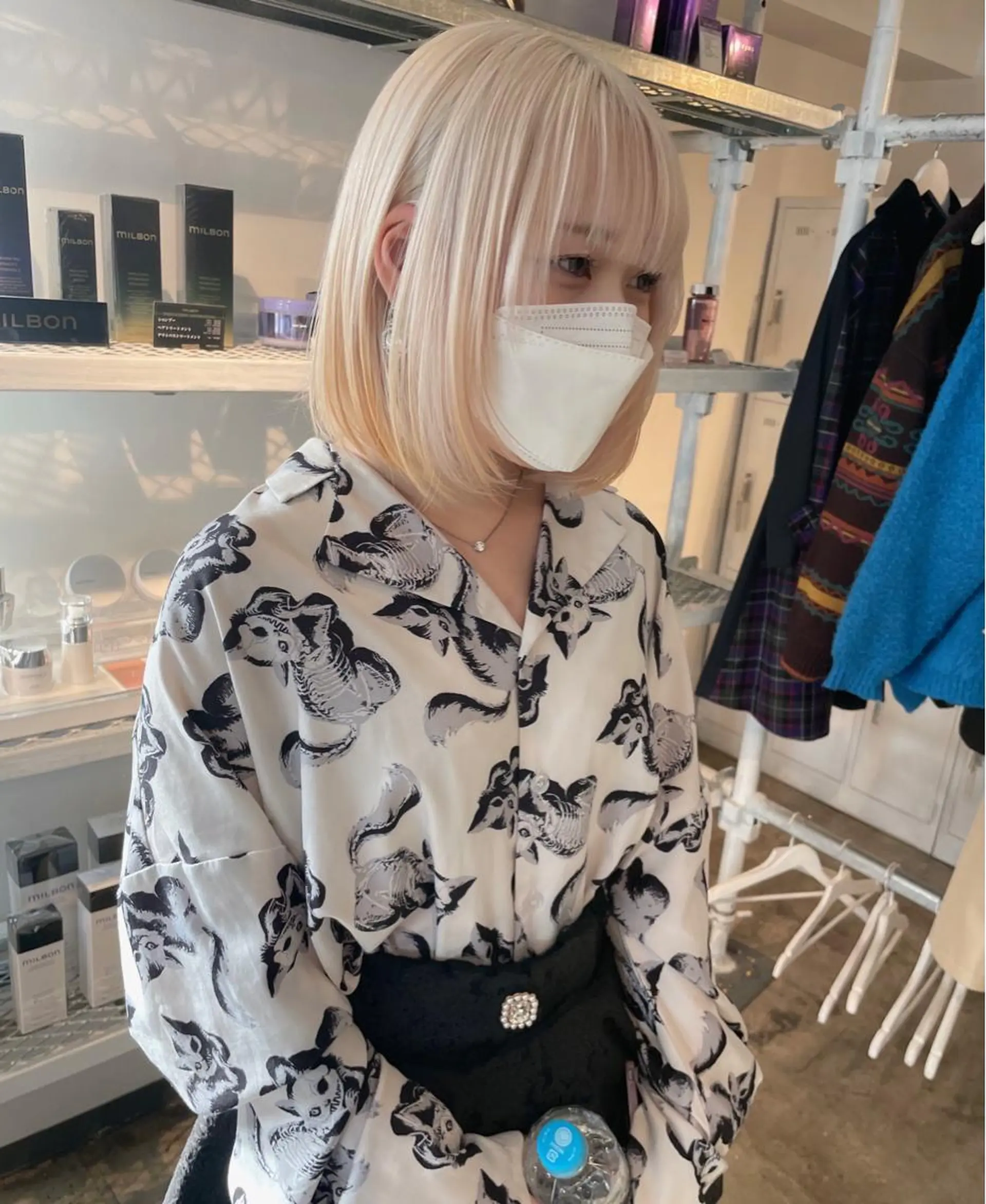 ミディアム カラー ヘアカラー トリートメント ヘアセット ✨艶ブリーチカラー ✨四ノ宮裕己のヘアスタイル