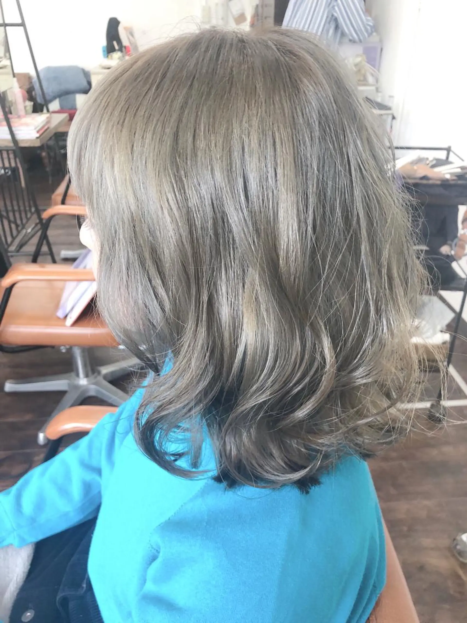 カラー 透明感カラー ダブルカラー イルミナカラー ヘアカラー トリートメント ヘッドスパ グレージュ/髪質改善 Yamato.hのヘアスタイル