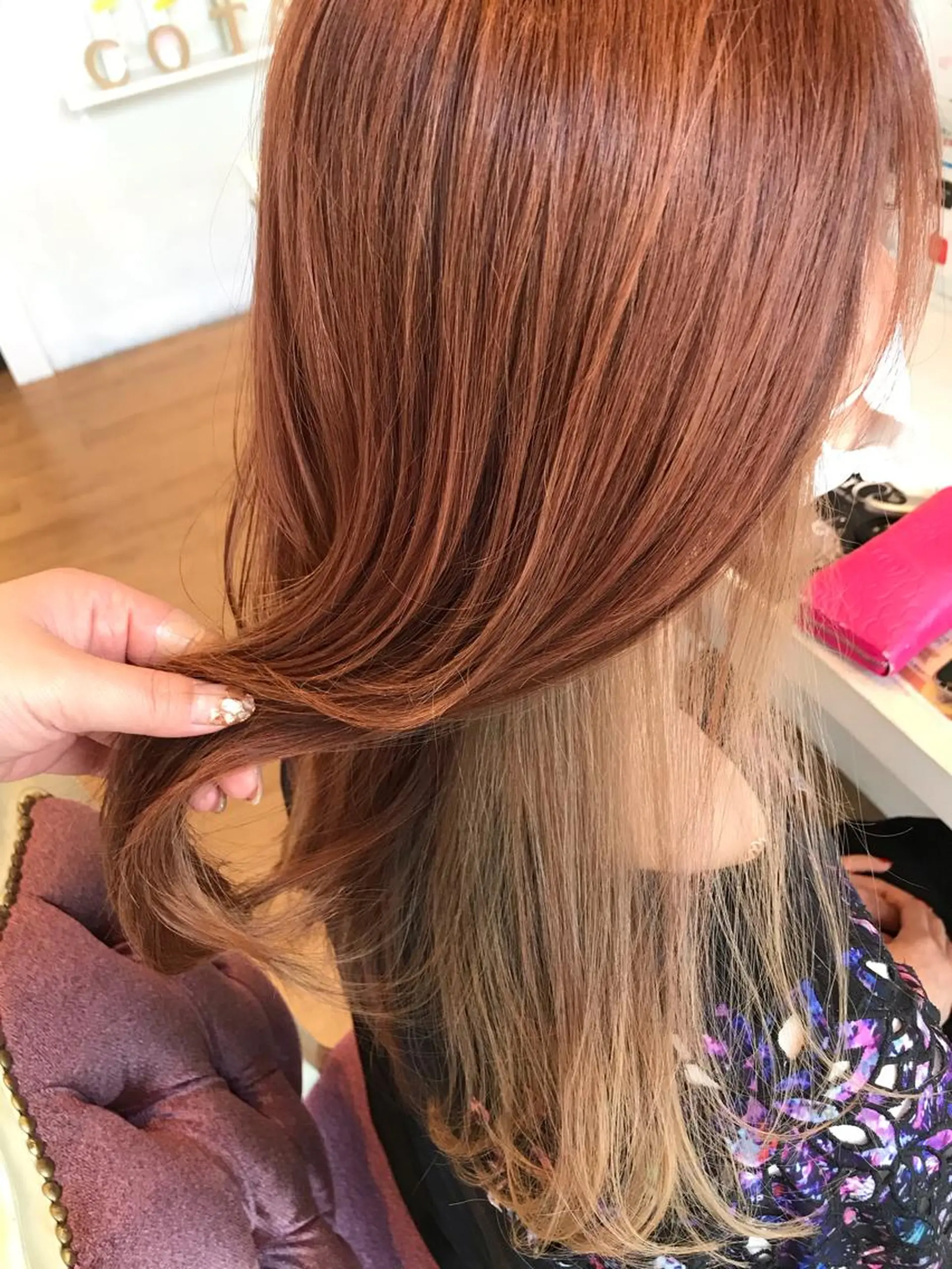 ロング カラー カット ヘアカラー トリートメント 山本 咲貴のヘアスタイル