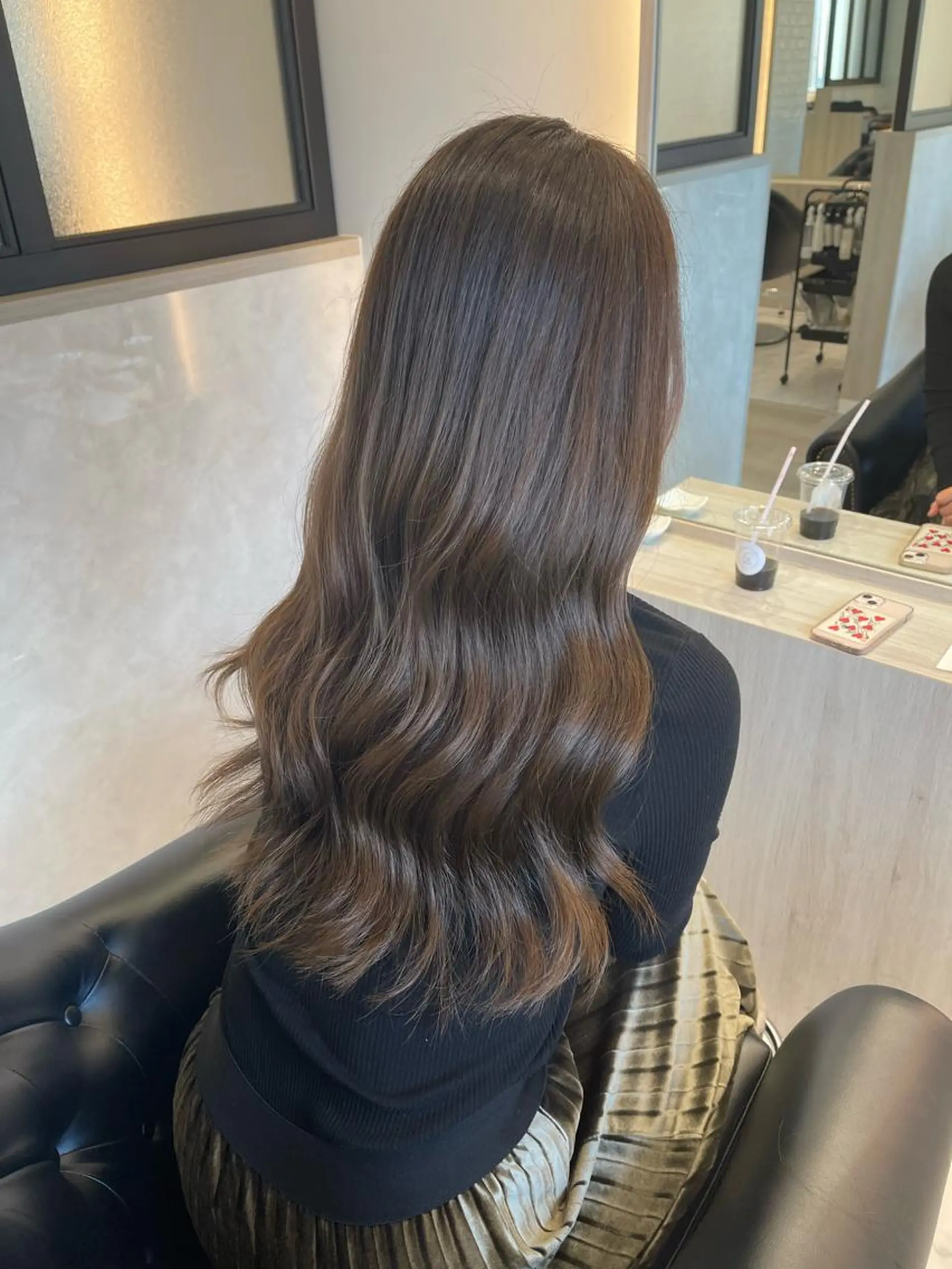 ロング カラー ヘアカラー トリートメント &chaLme   心斎橋所属・emi/髪質改善/ 韓国風/艶カラーのヘアスタイル